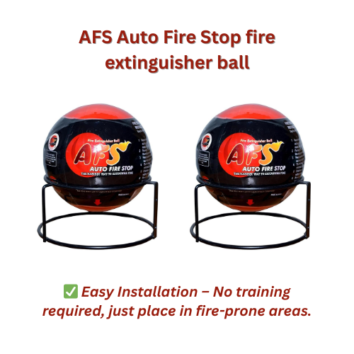 Fire Extinguisher Balls 1.5 KG – Automatic & Self-Activating Fire Suppression Device with Stand | Ideal for Home, Office, Car, Kitchen, Garage & More (Pack of 4)