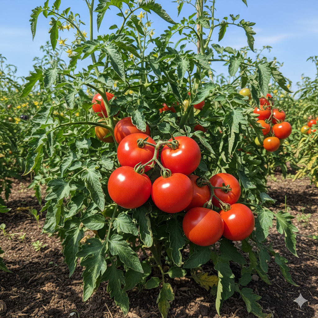rote mittelgroße BUSCHtomate, also auch für kleine Balkons geeignet, 20 Samen