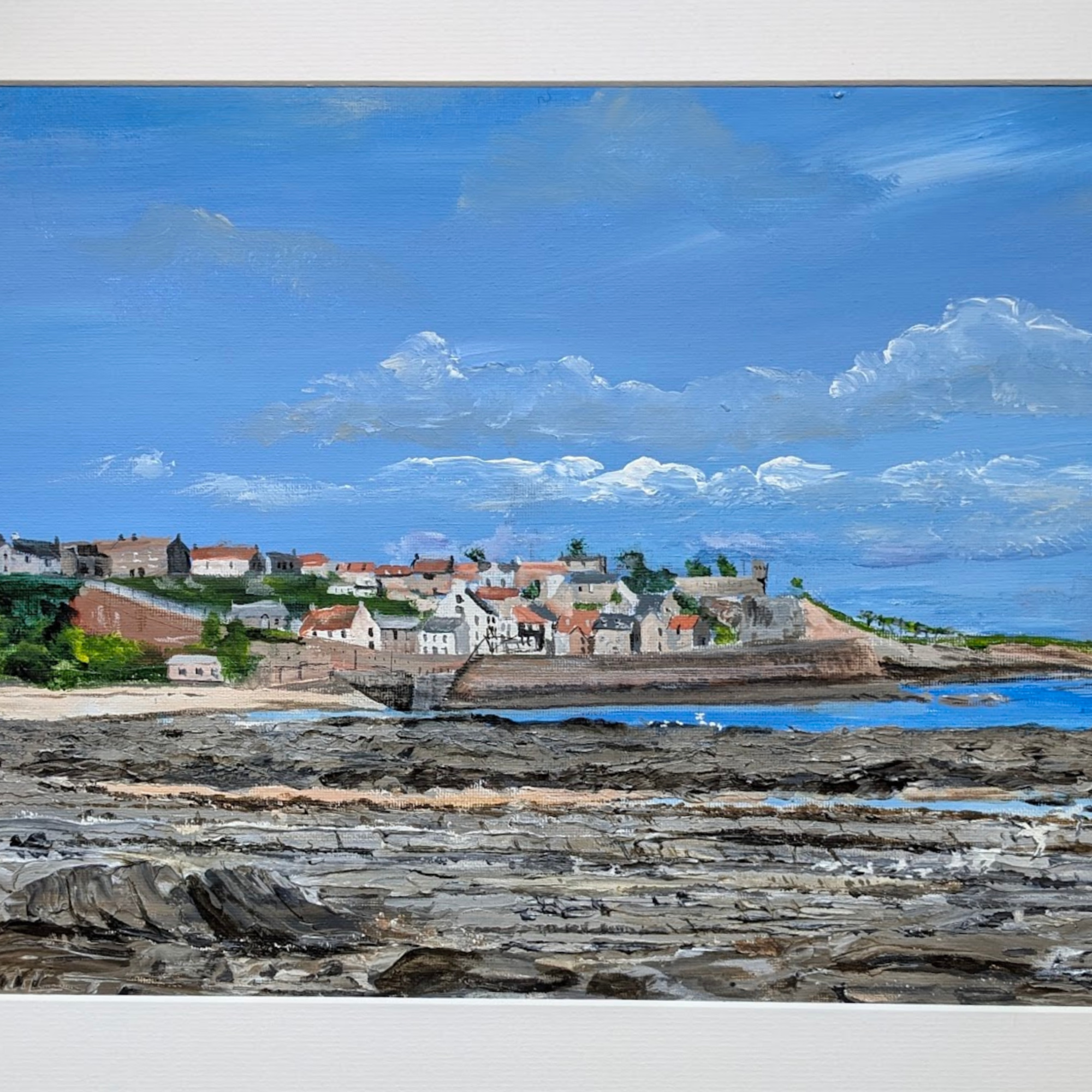 Scottish art print Crail harbour East Neuk of Fife Scotland Seascape Print Signed Art Print Art Gift