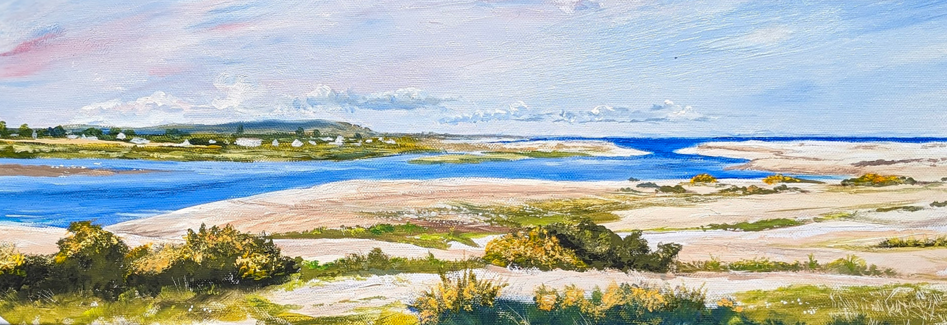 Spey Bay Panorama Print, River Spey print, Moray Firth, Moray Coastal Trail, summer Scotland seascape