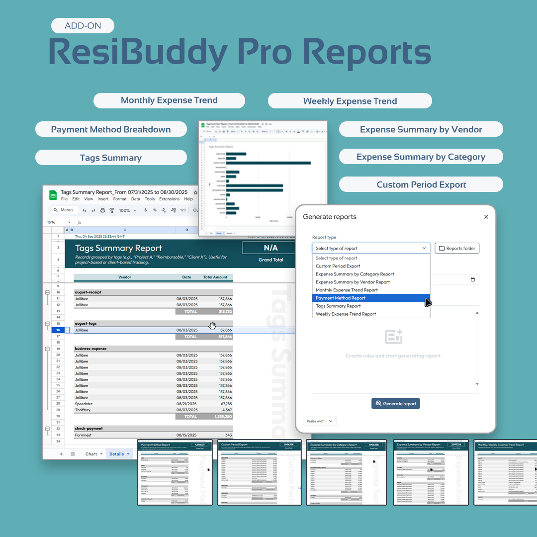 ResiBuddy Pro Reports Add-on