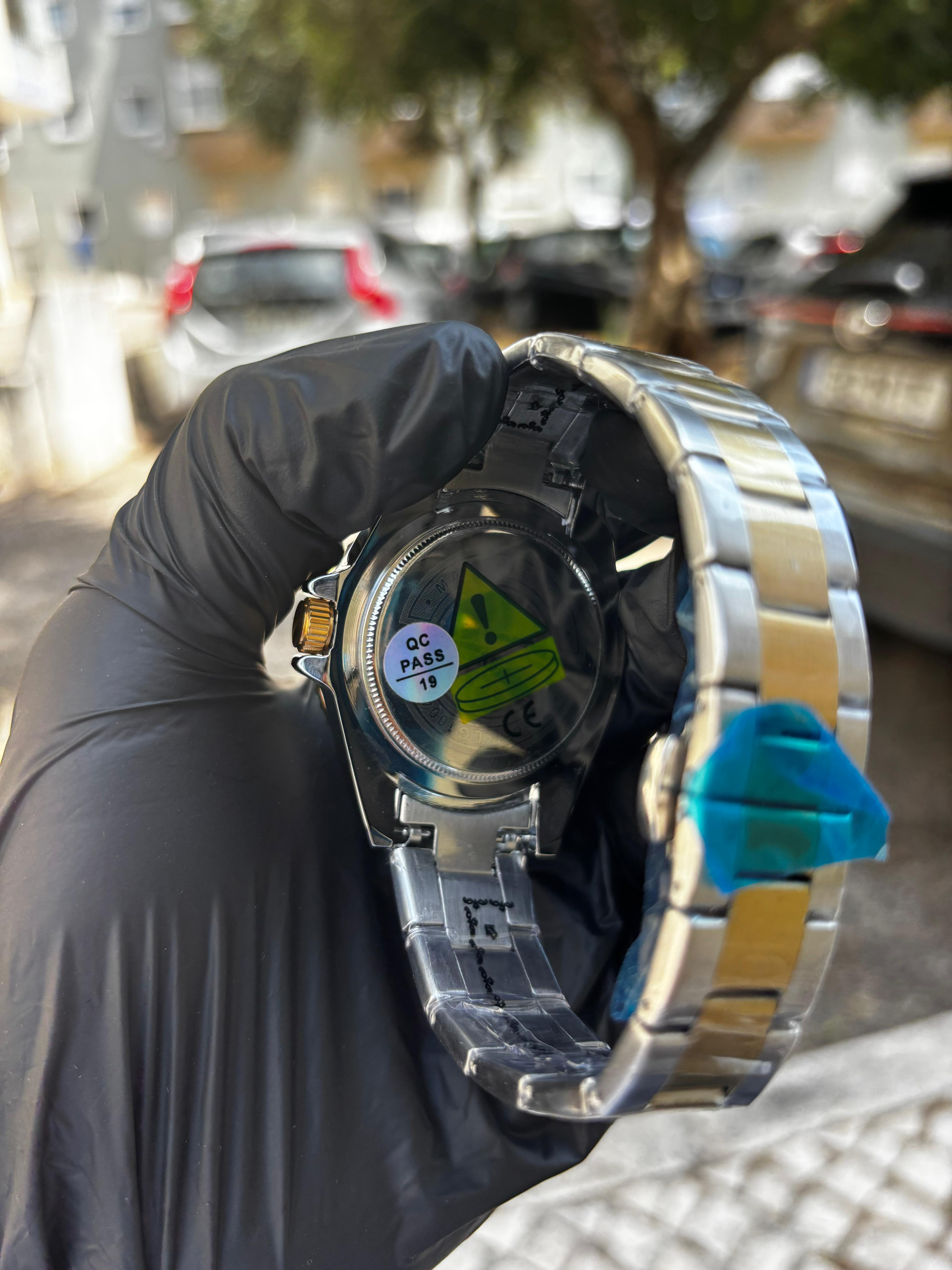 Relógio Lige Prateado Black Gold