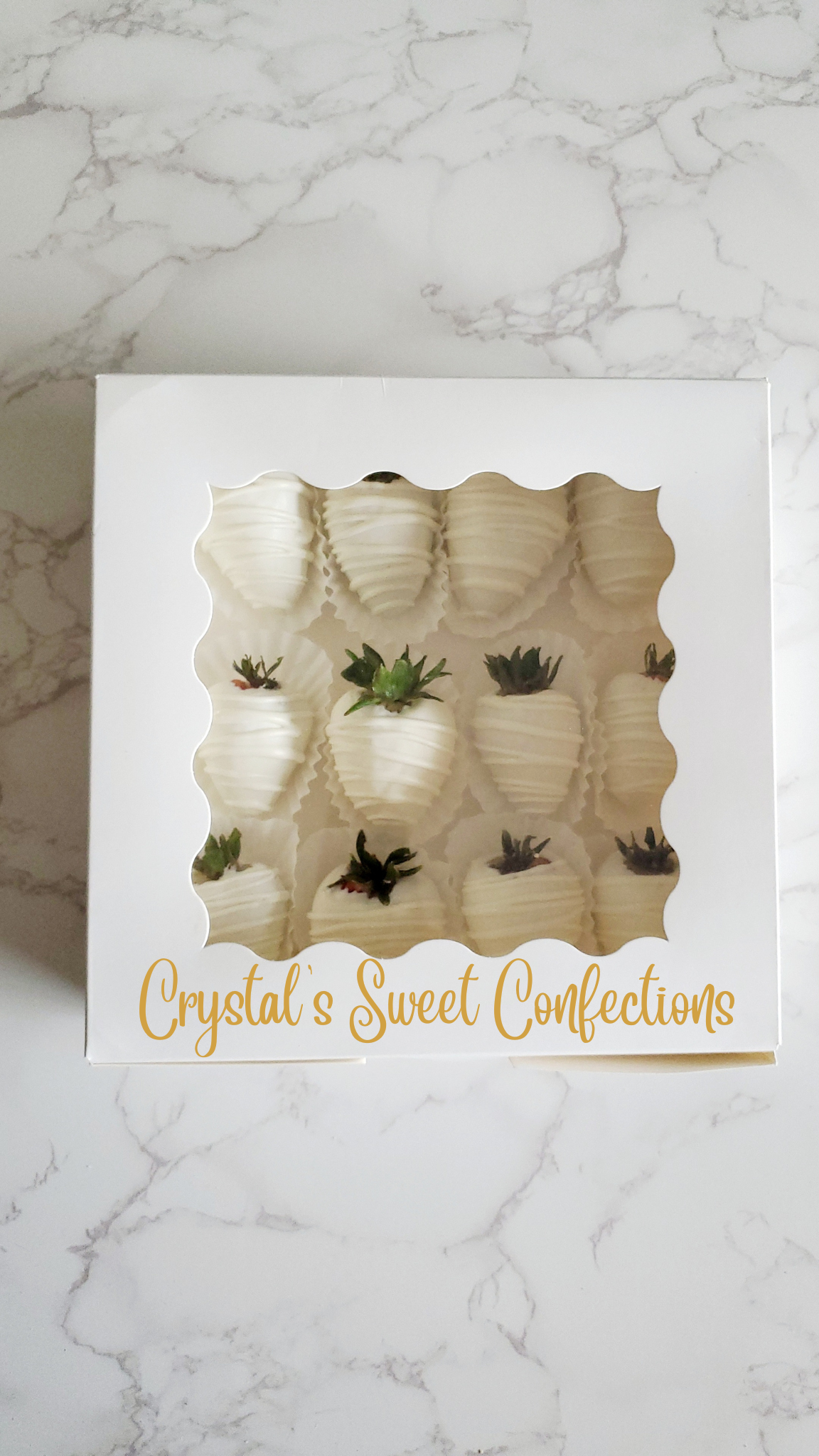 White Chocolate Dipped Strawberries
