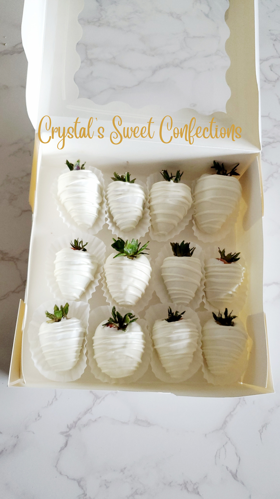 White Chocolate Dipped Strawberries