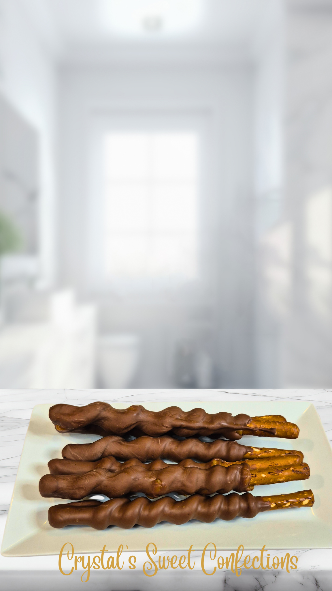 Caramel Wrapped Milk Chocolate Pretzel Rods