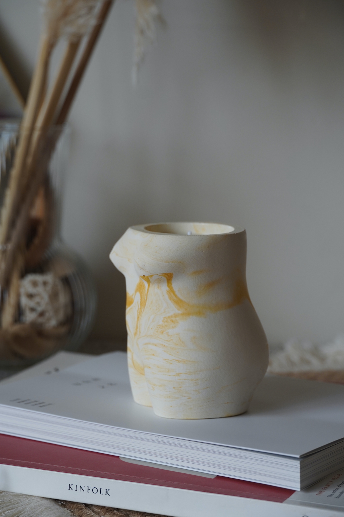 Body Figure Cement Candle