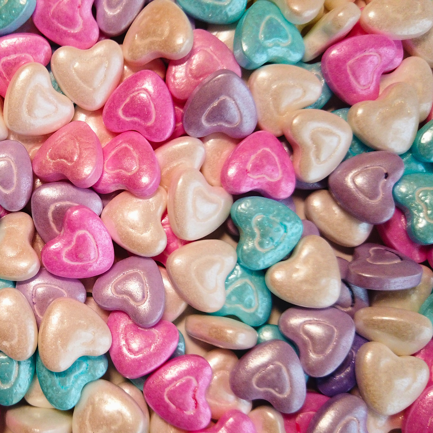Sprinkle corazon de colores nacarados
