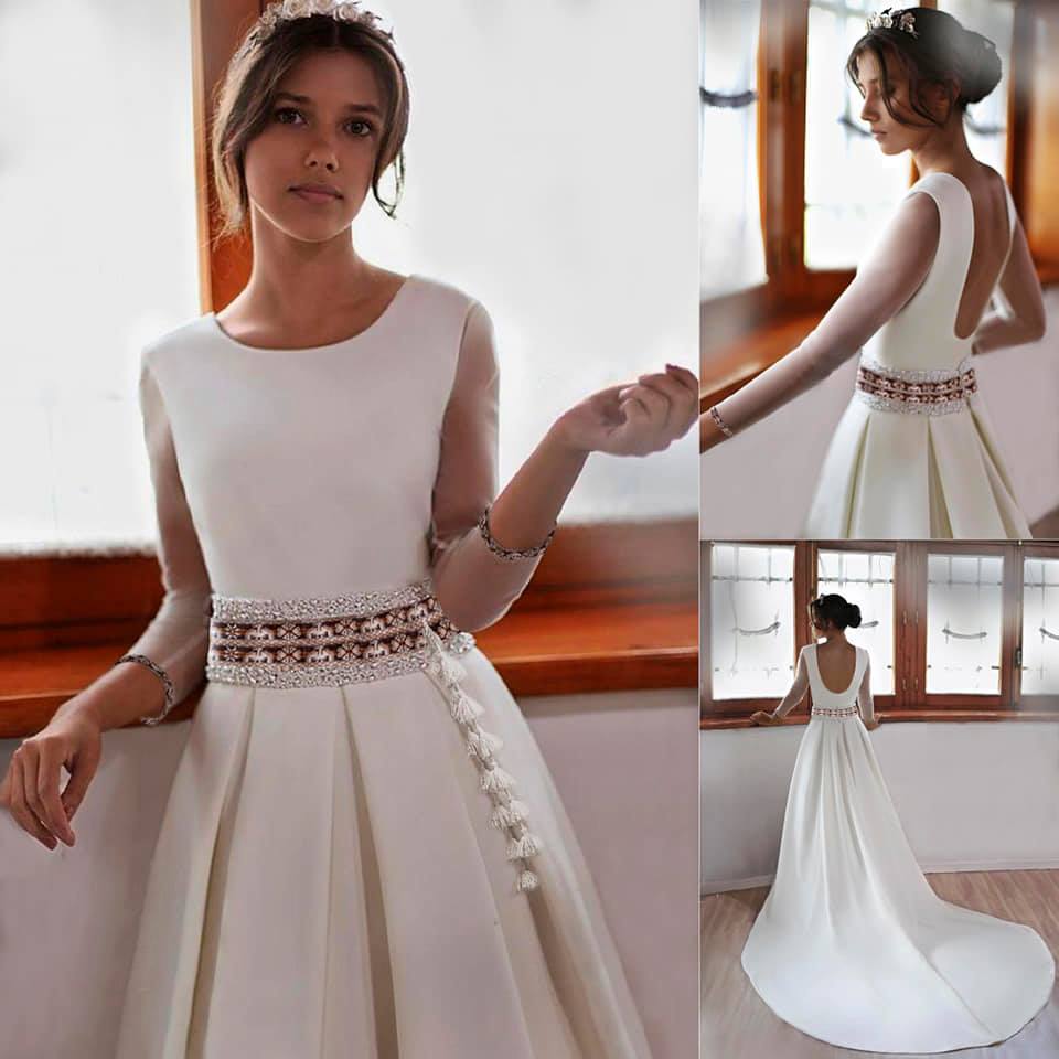 Vestido de novia con aguayo