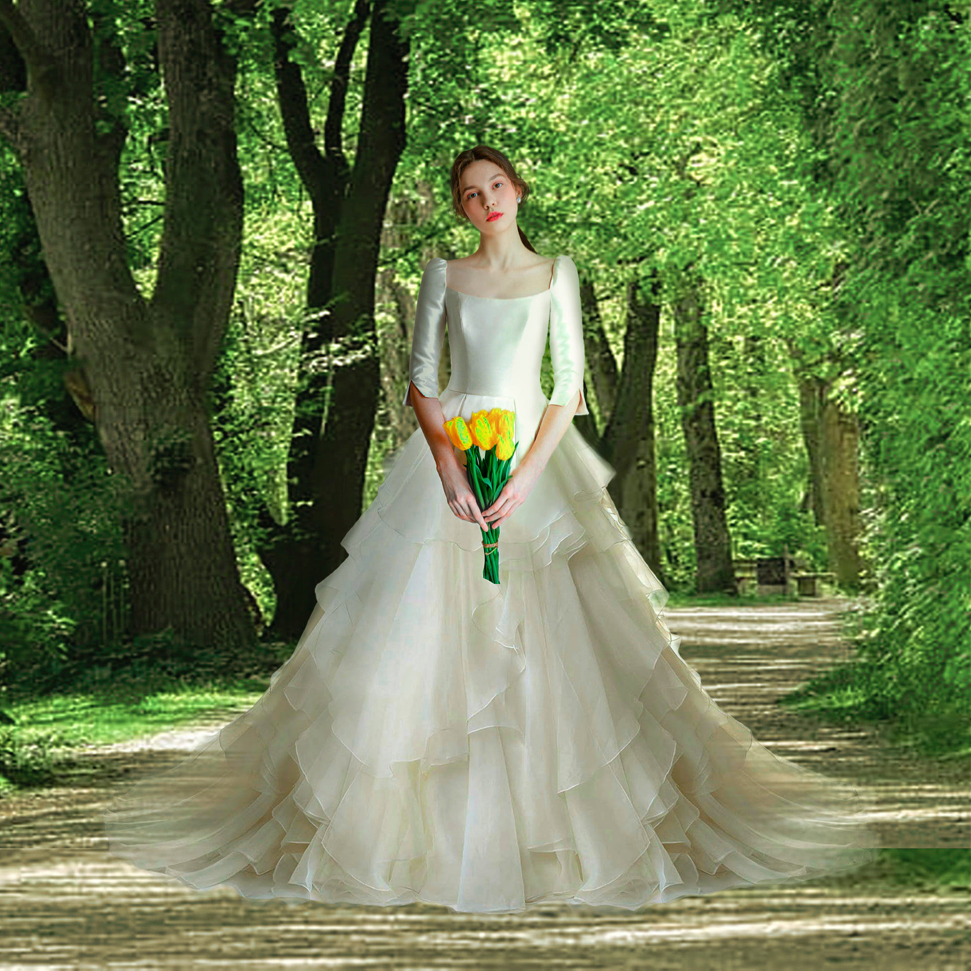 Vestido Majestuosidad y Romanticismo