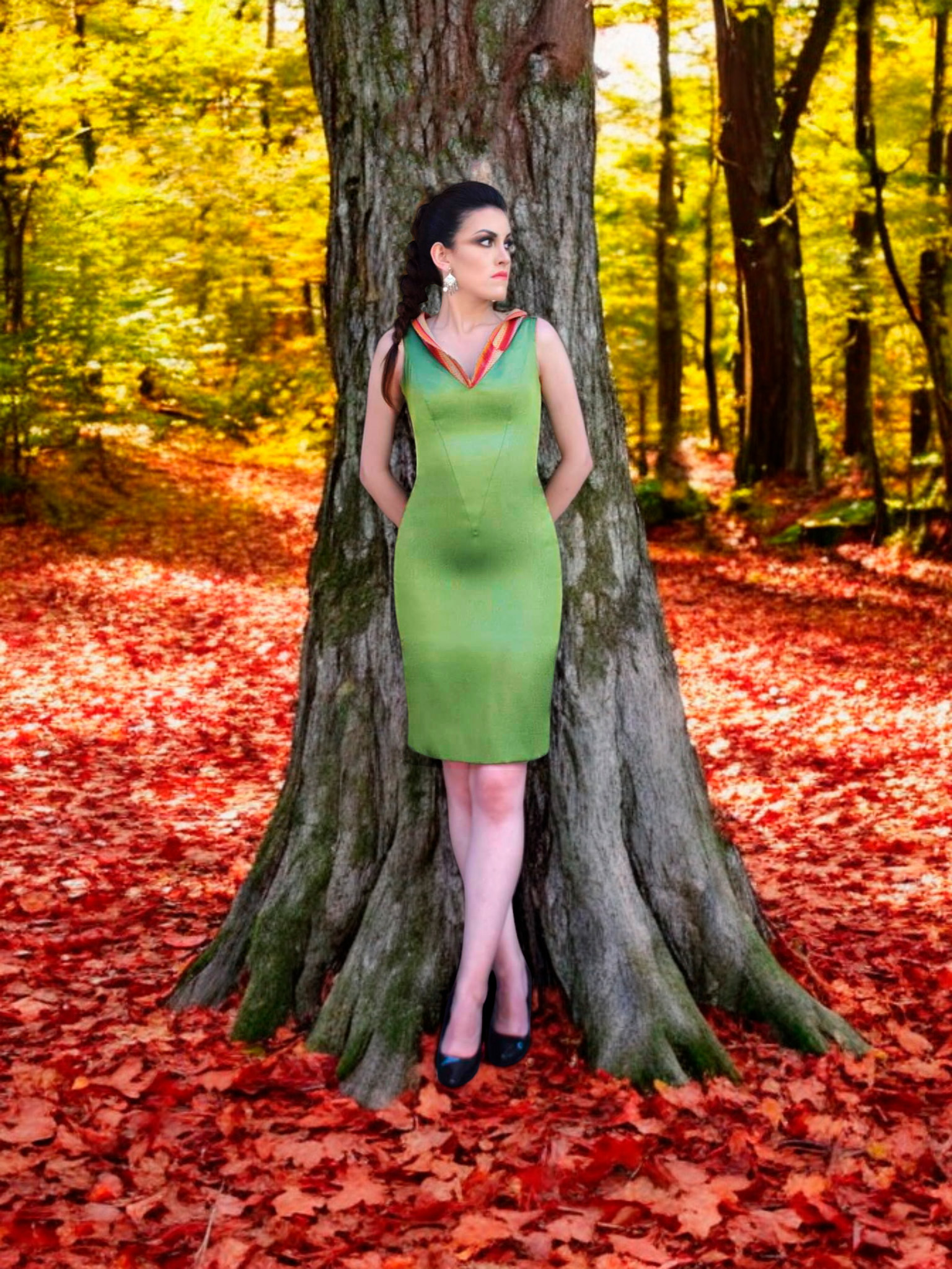 Vestido verde elegante