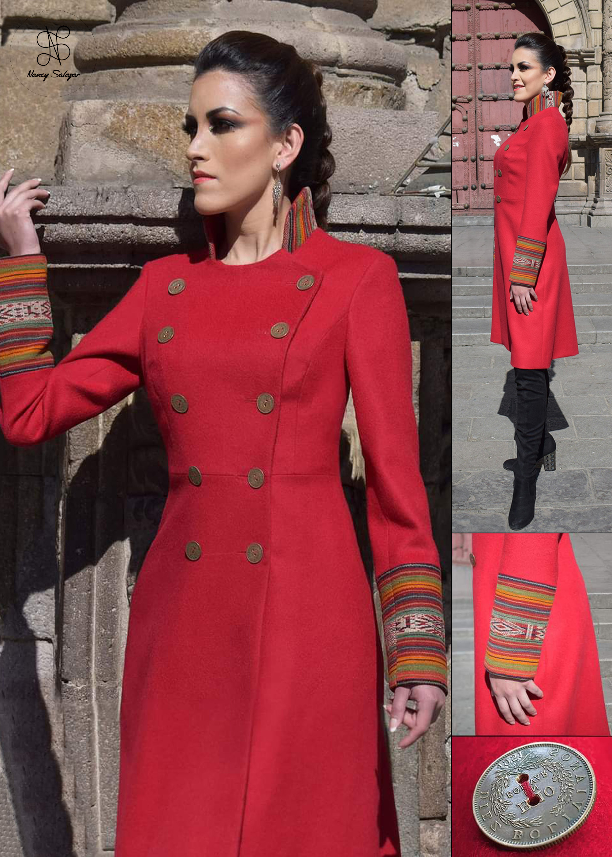 Abrigo Rojo Carmesí 