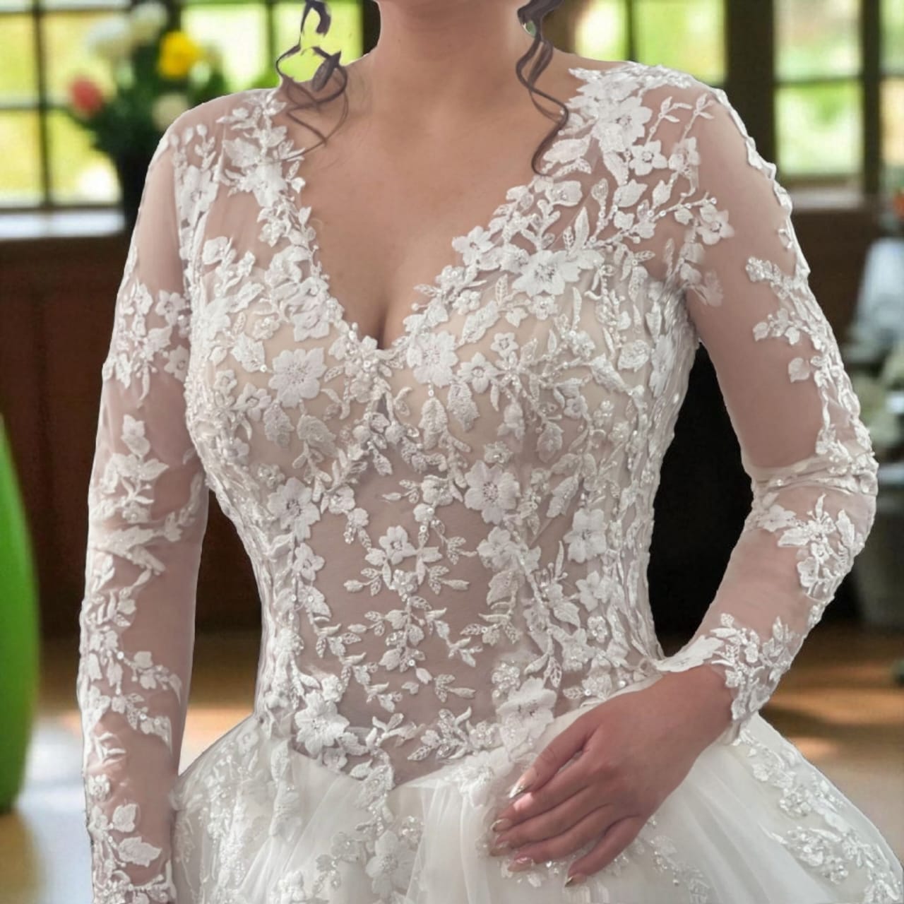 Vestido de novia elegante princesa
