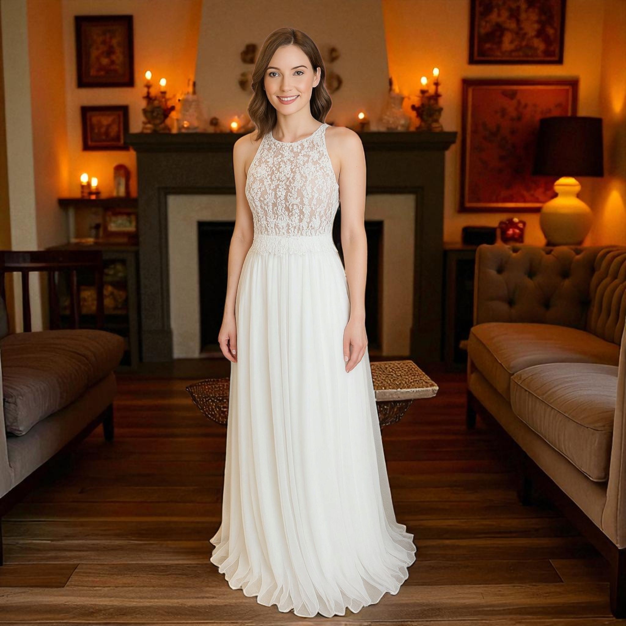 Vestido de novia corte straples