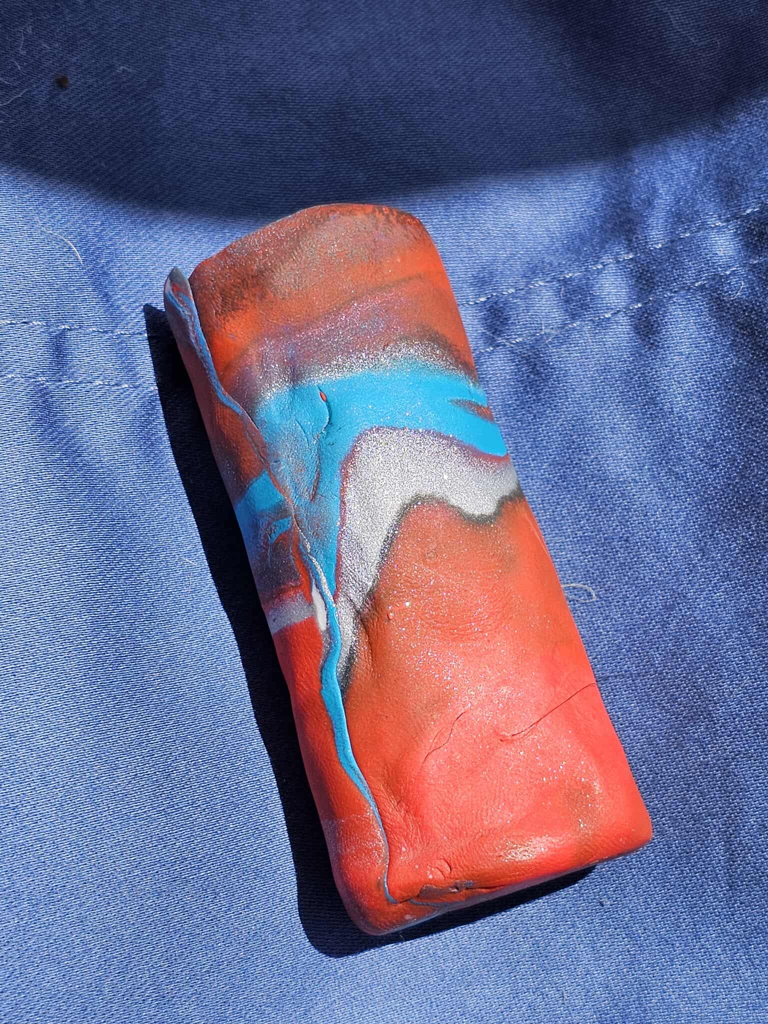 Red and blue lighter cover 
