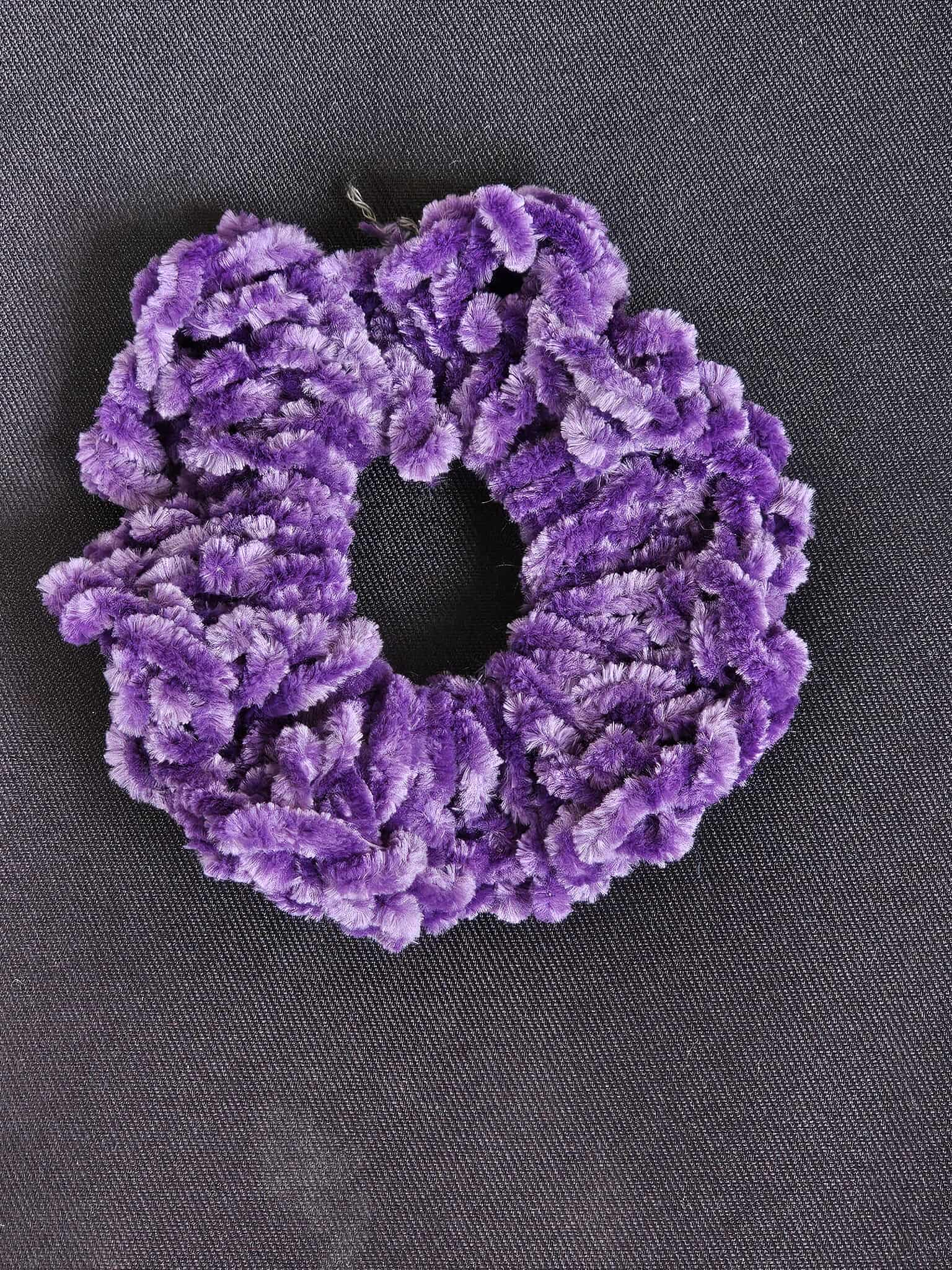 Purple crocheted Scrunchie