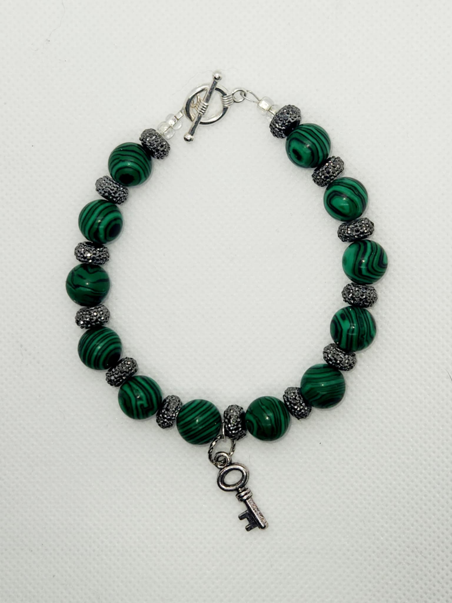 Green Malachite Bead Bracelet