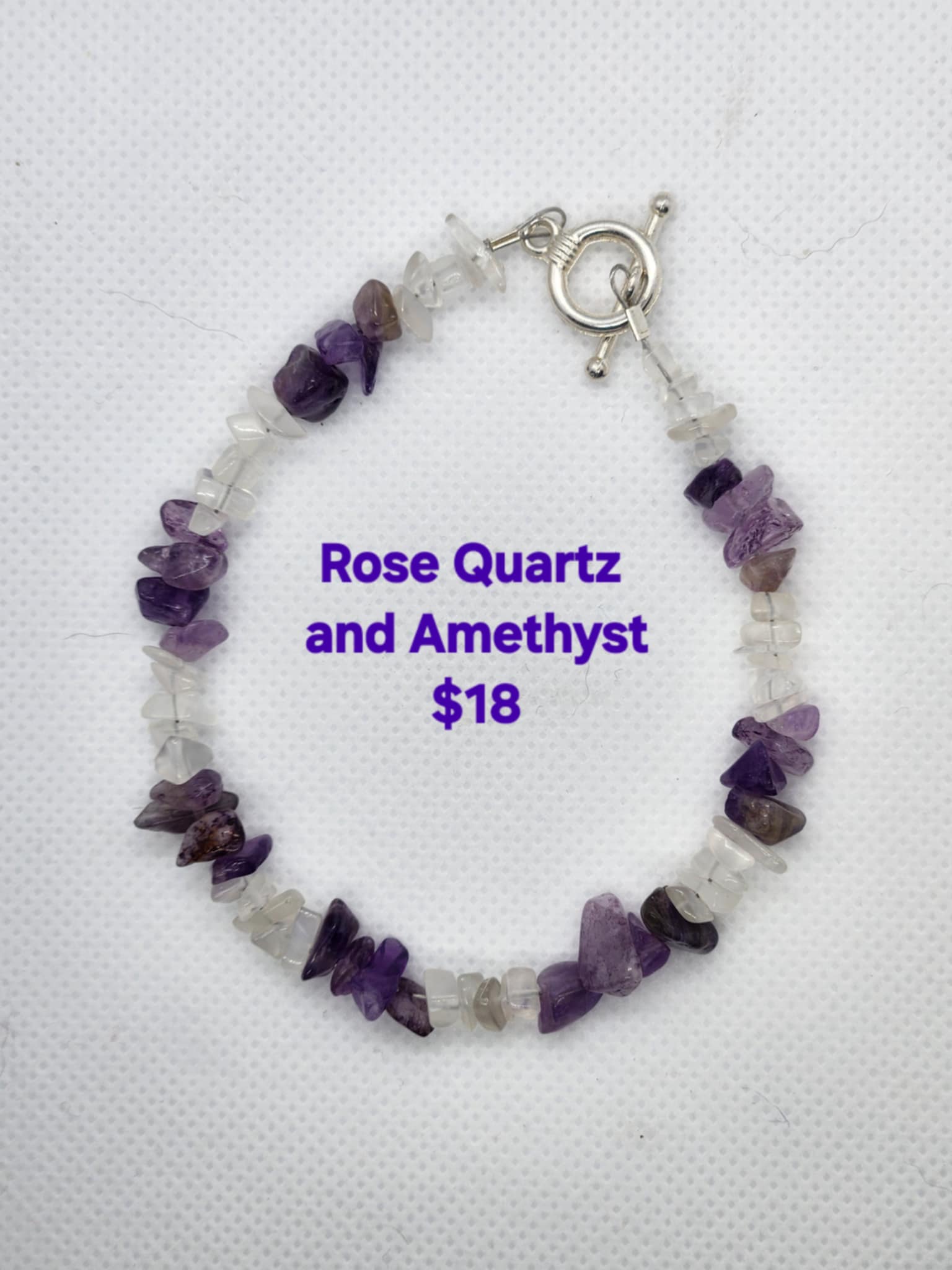 Rose Quartz and Amethyst Bracelet