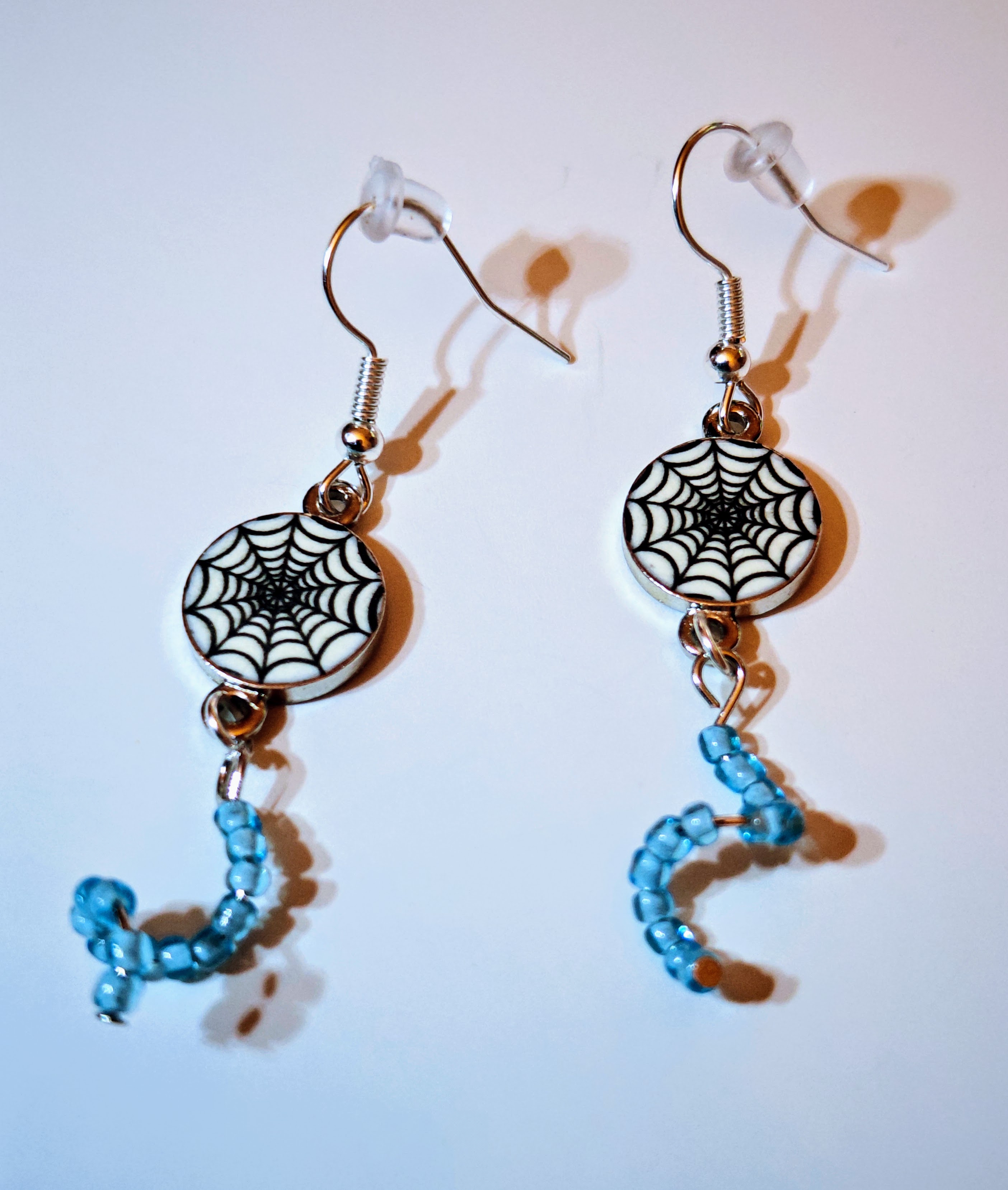 Limited Edition Spiderella Web Earrings Handmade Halloween Jewelry