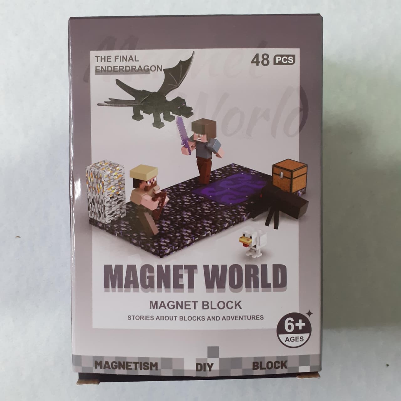 Bloques magnéticos Magnet World: El Enderdragón final 48 piezas