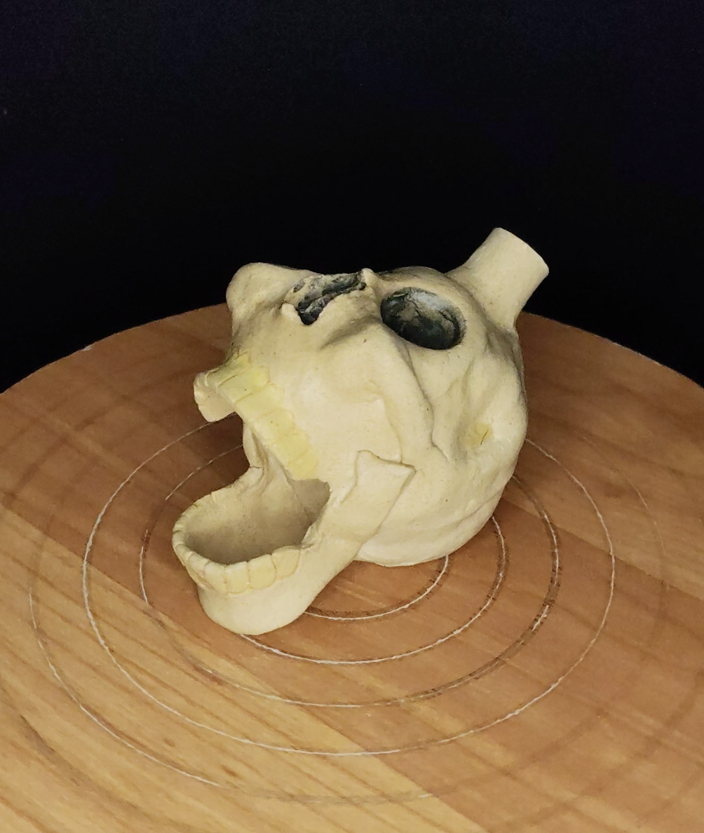 Silbato de la Muerte Mexica N.195 — Ehecachichtli · Aerófono Cerámico 2025