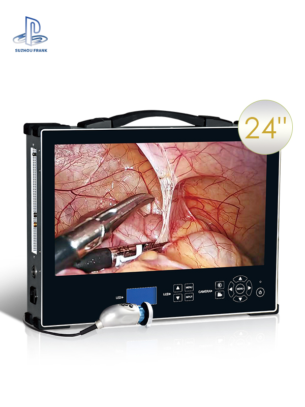 Suzhou Frank Medical Full HD Endoscopic Camera System 370 24" Monitor 3-in-1 Portable Endocope system
