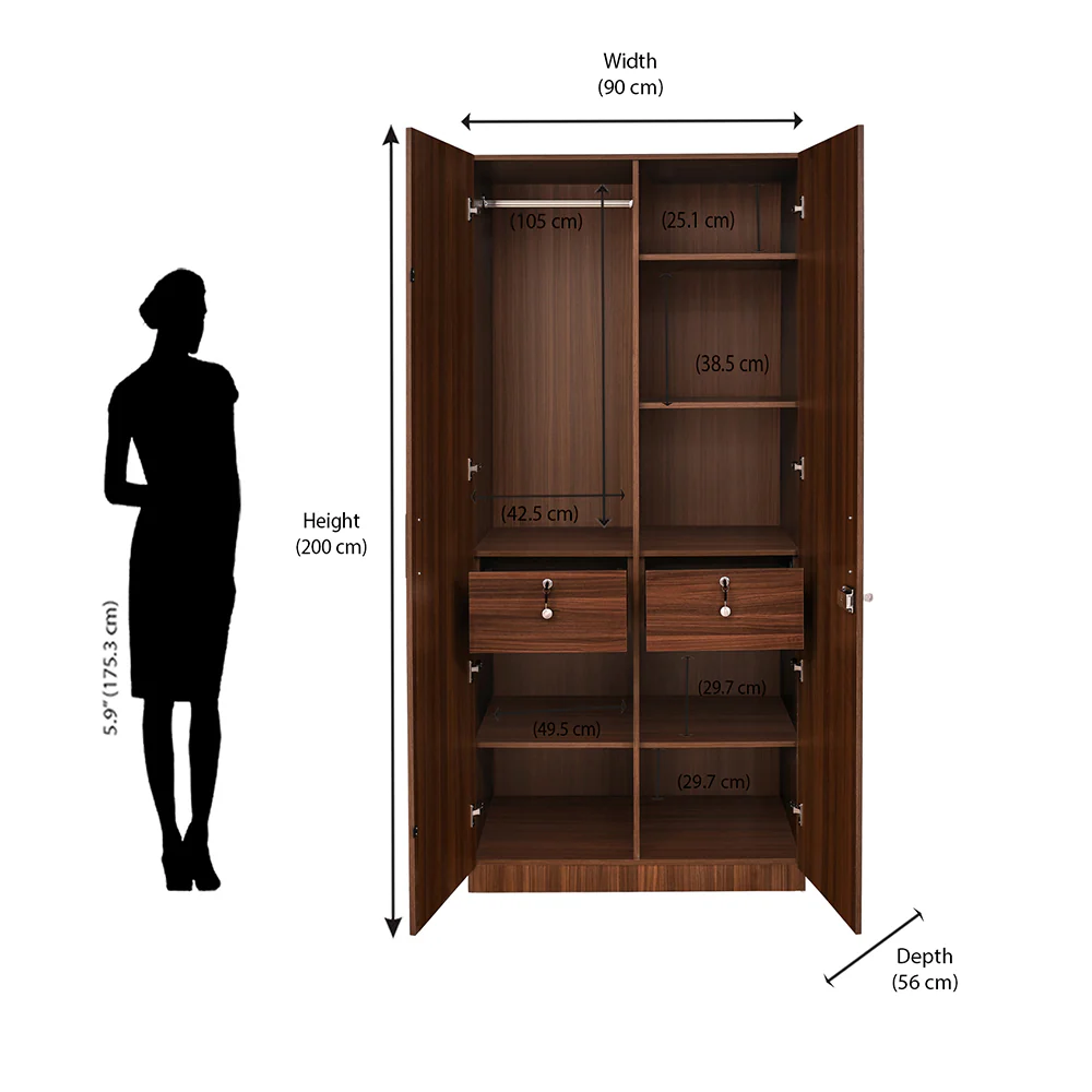 2-Door Wardrobe