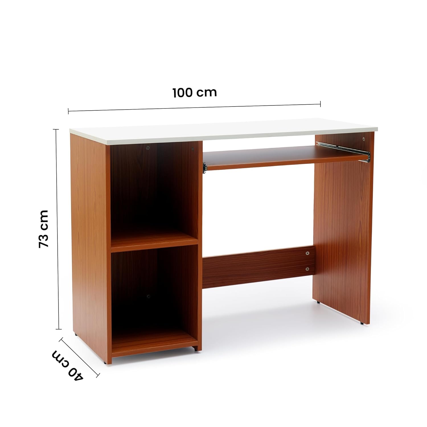 Green Soul Murray Engineered Wood Study Table (Natural Teak) | Computer Desk, Office Table for Students, Adults, Professionals | 1 Drawer & 2 Shelves 