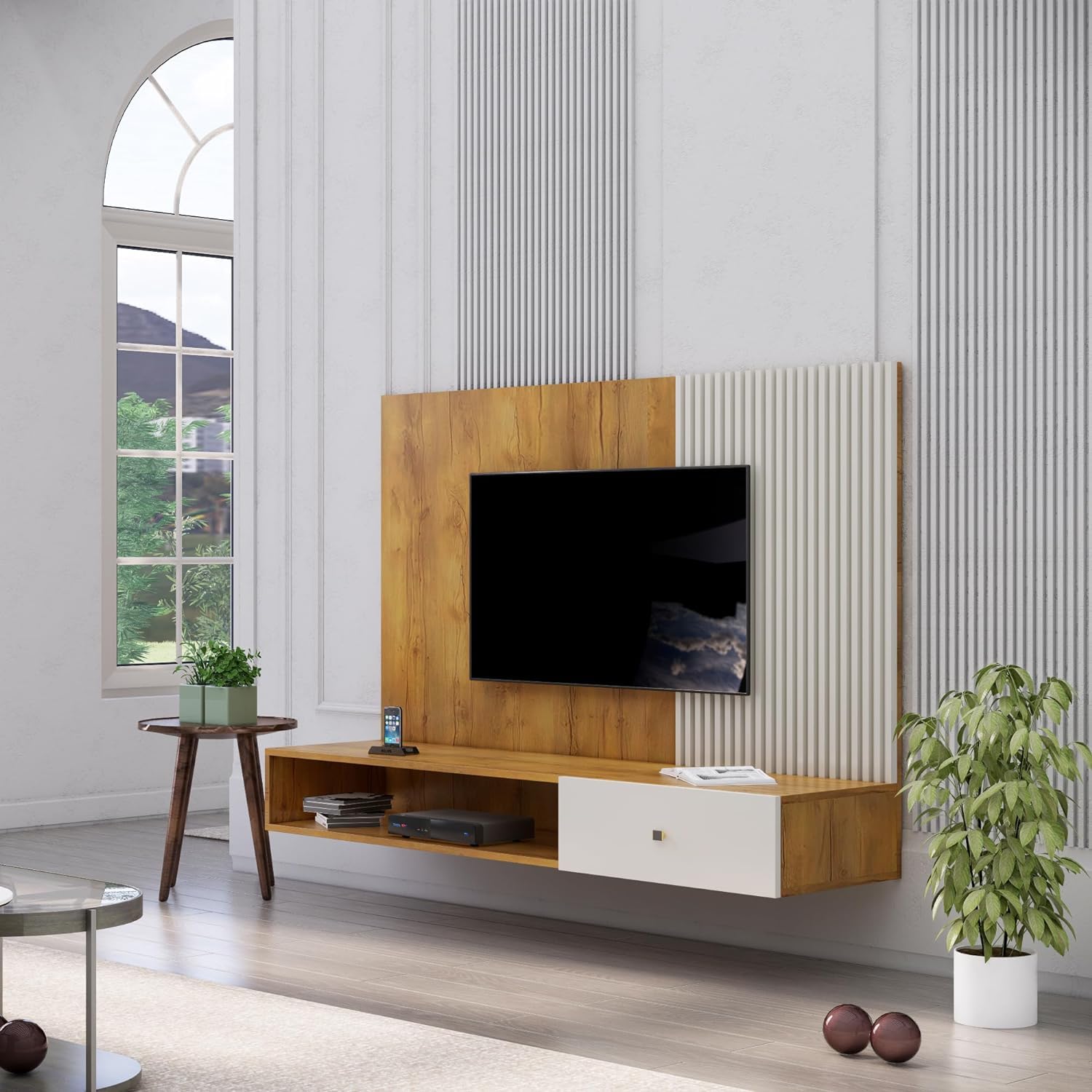 Modern TV Stand for Living Room, Bedroom Unit Cabinet Base Mount with Storage Ideal for TV Upto 30 to 52"