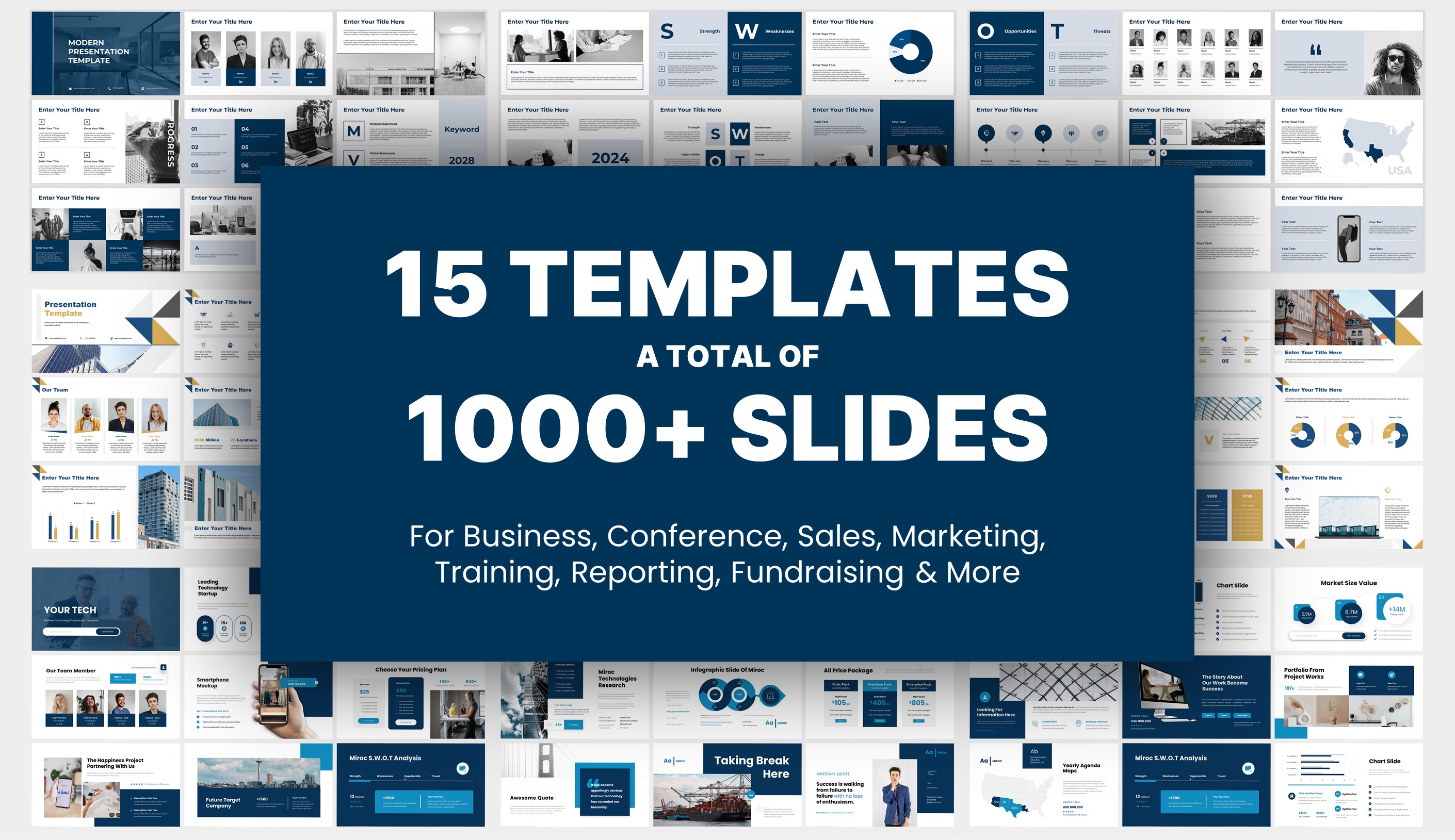 Modern & Clean Presentation Templates Bundle
