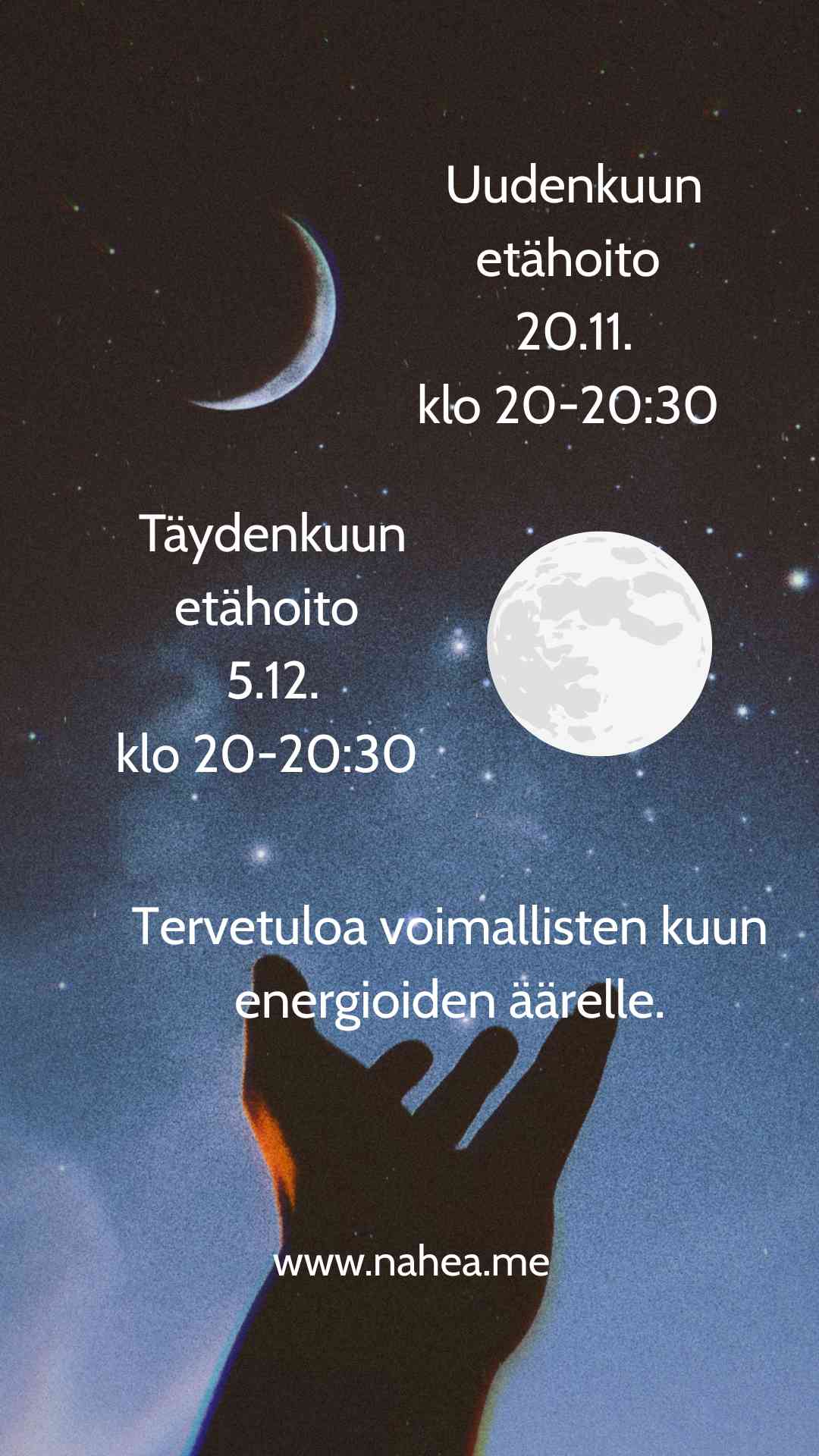 Uudenkuun ja täydenkuun ryhmäenergiahoidot