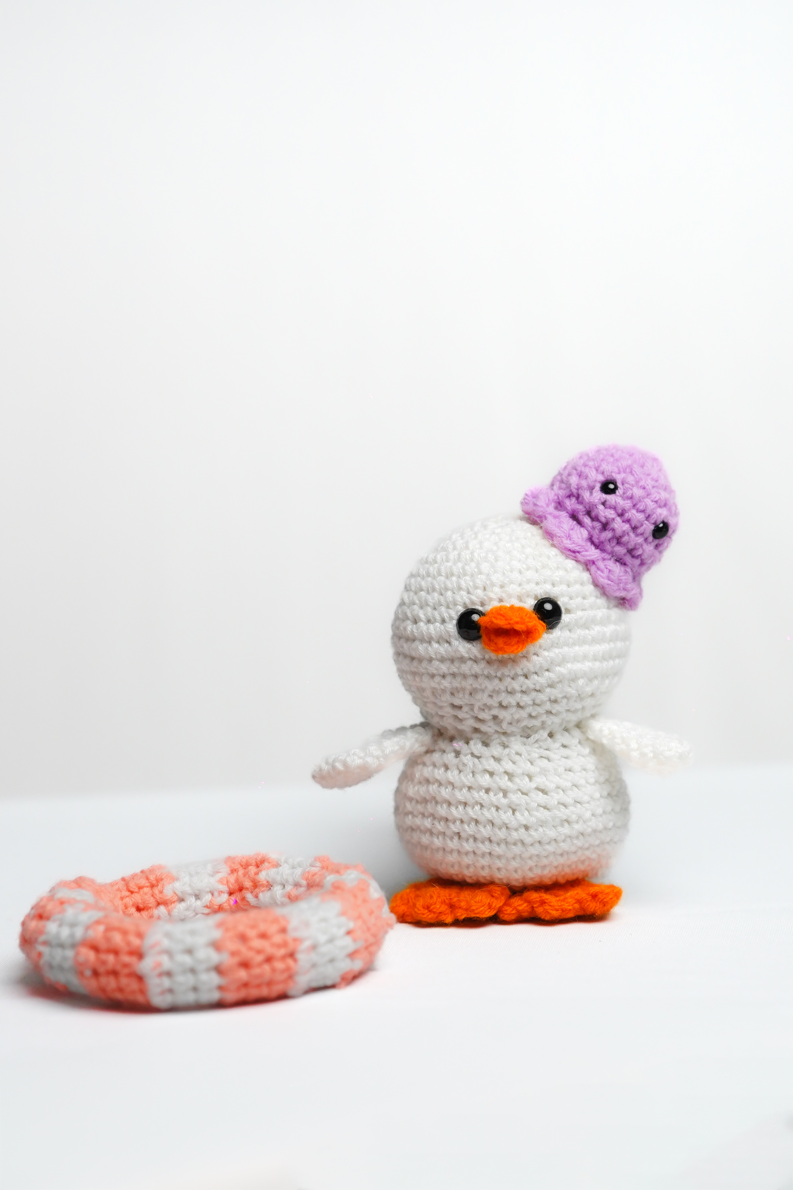 Swimming Duck with Tube Float and Baby Octopus