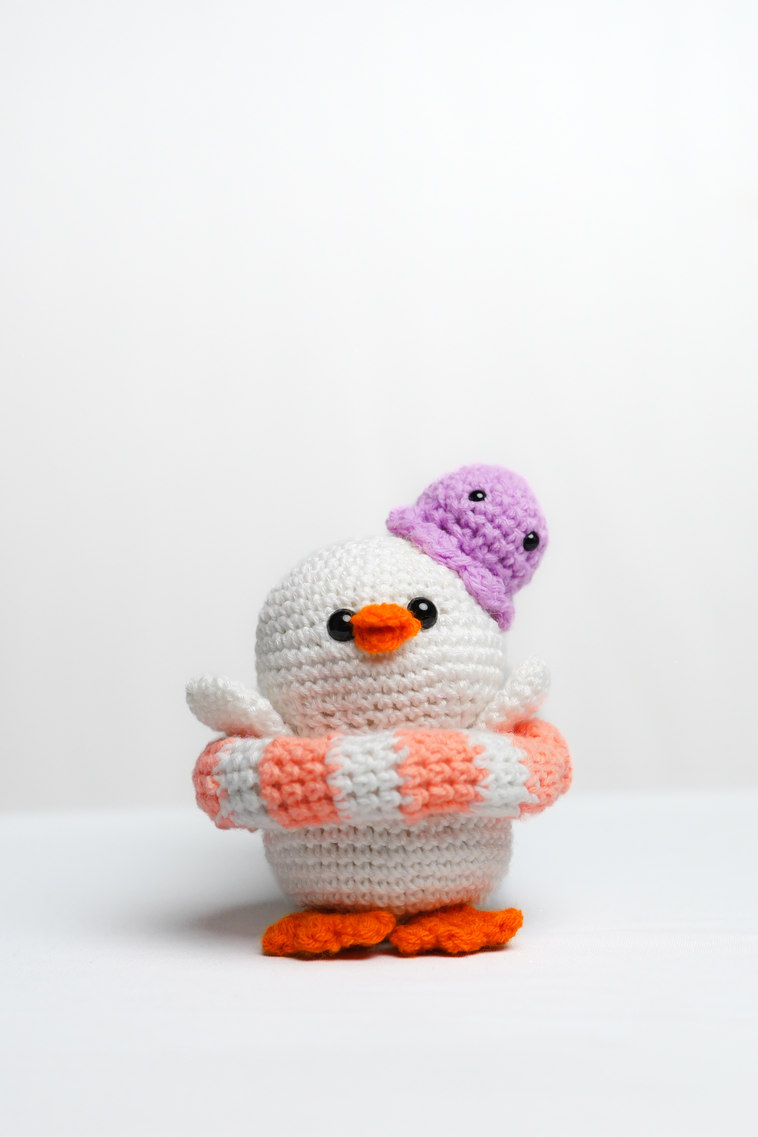 Swimming Duck with Tube Float and Baby Octopus