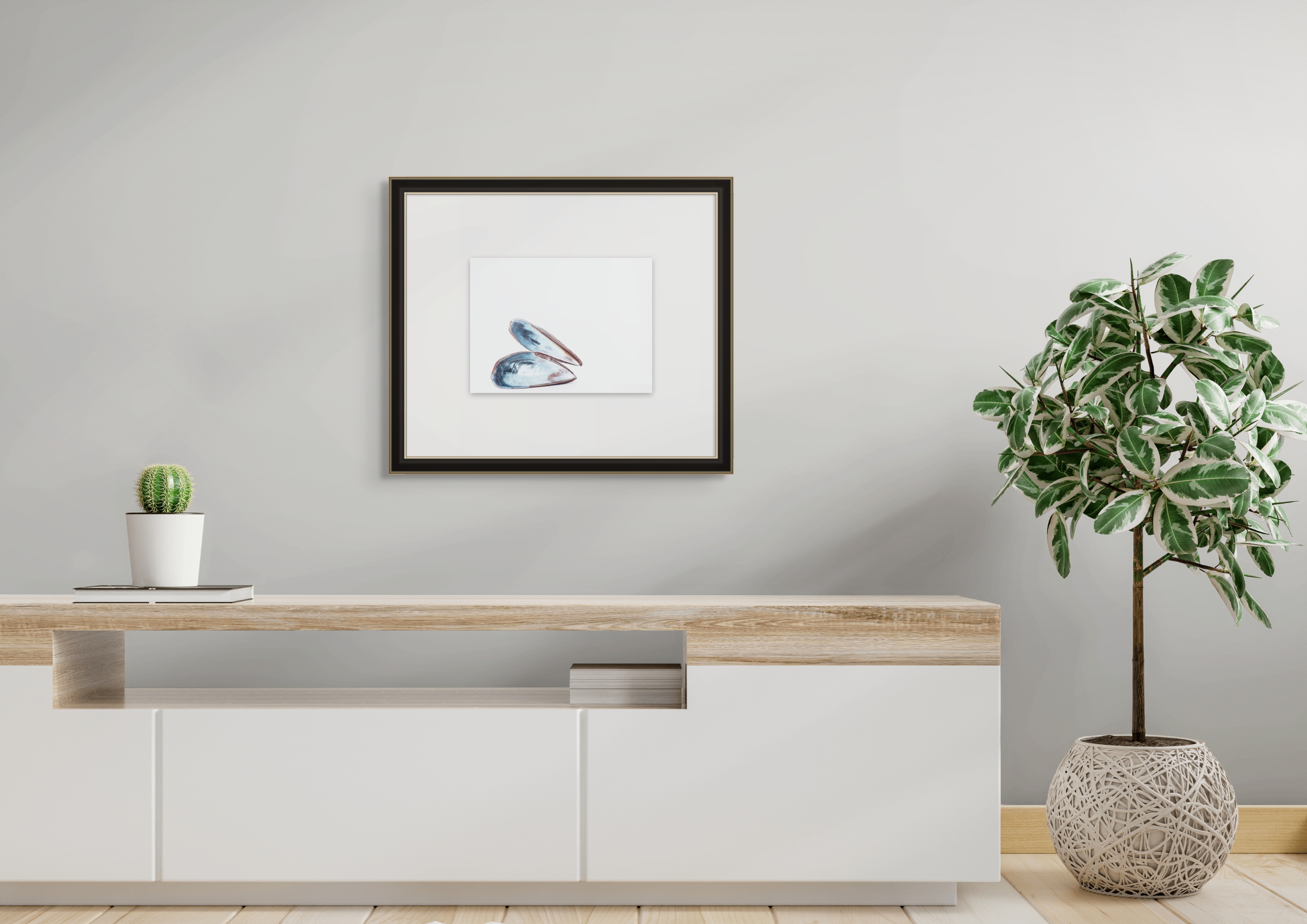 Marine Fine Art Photography | Blue Shell Still Wabi-Sabi Contemporary Ocean Blue Wall Art Collection