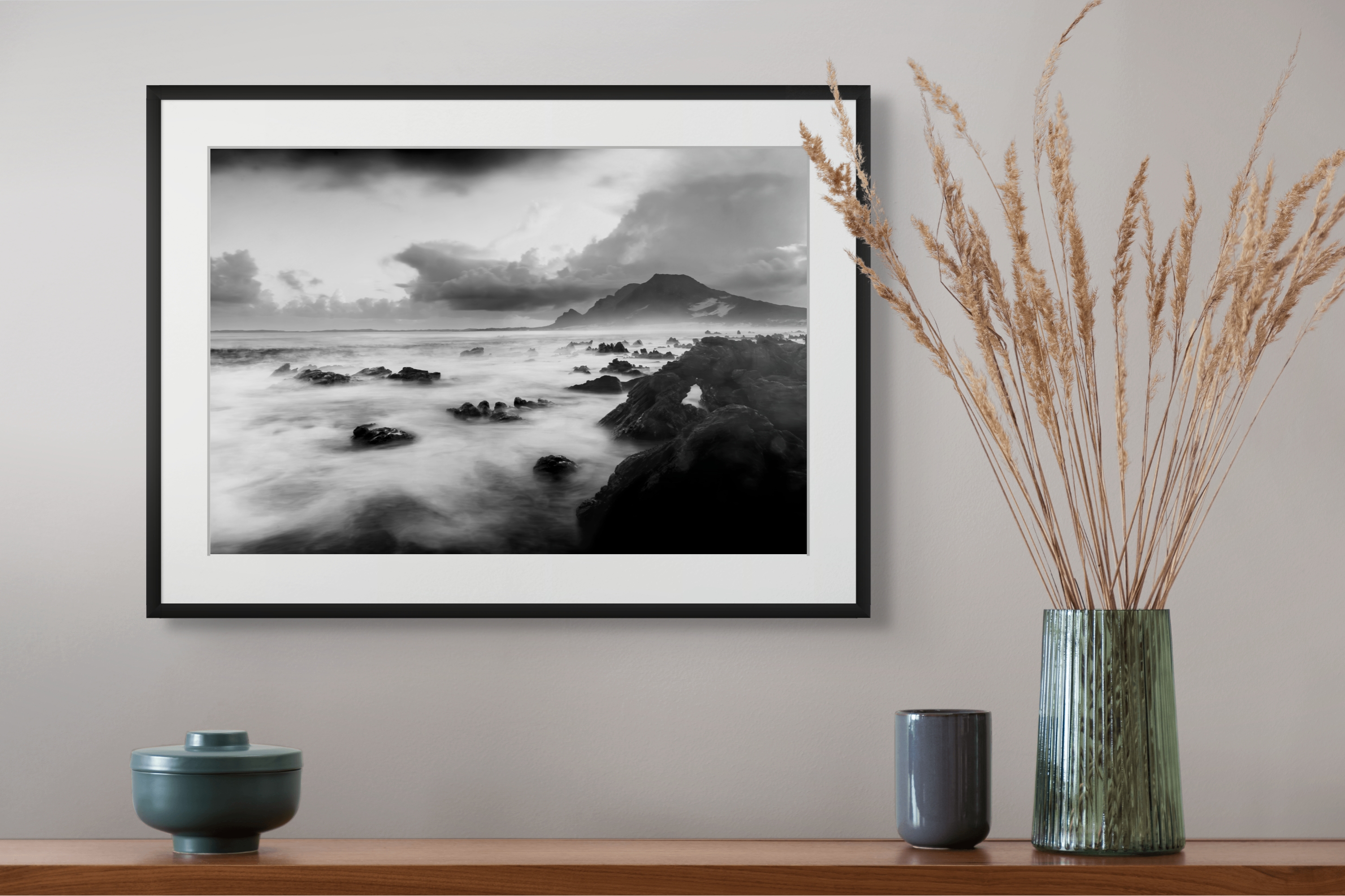 Coastal Fine Art Photography | Flowing Solitude Long Exposure Limited Edition Monochrome Seascape Wall Art