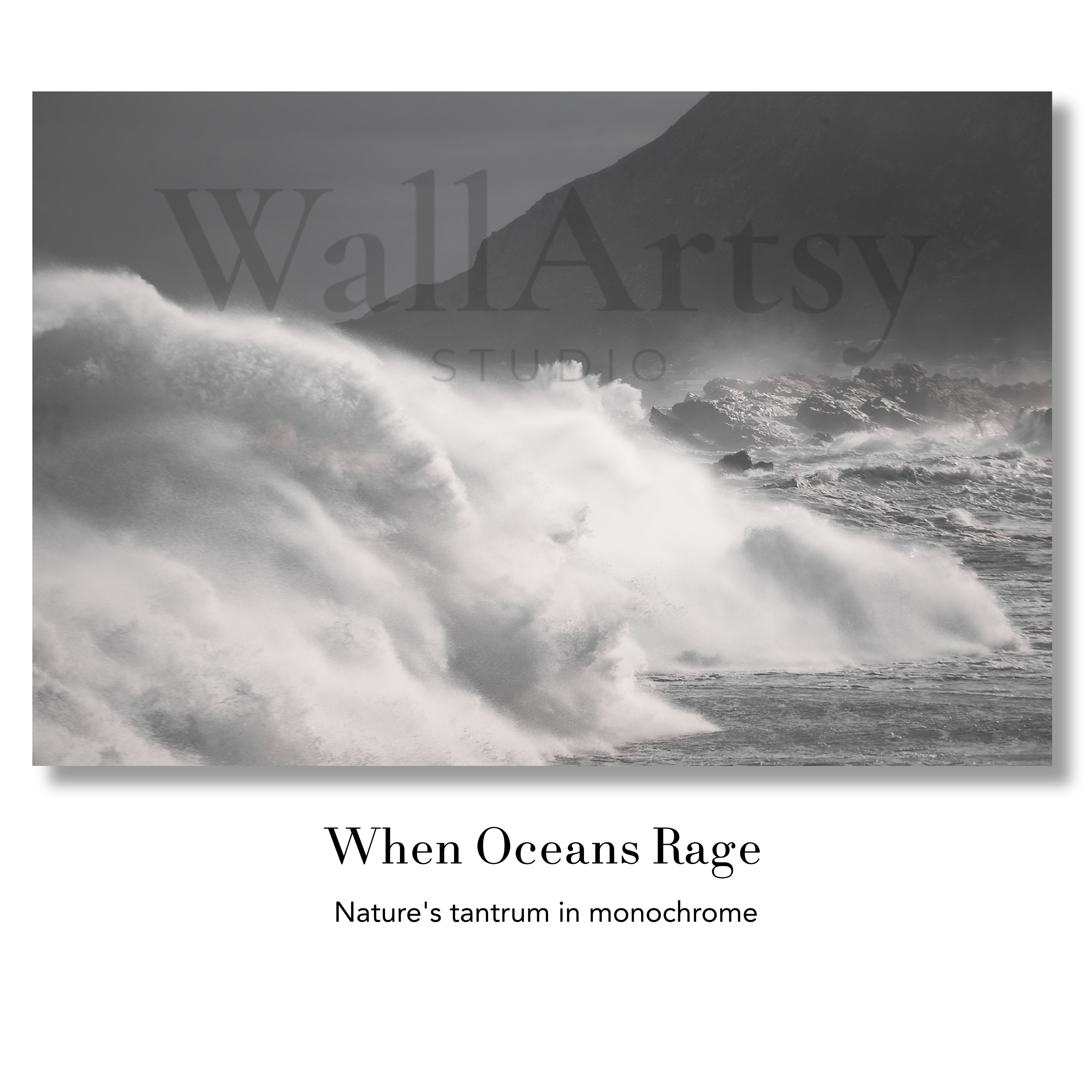 Ocean Fine Art Photography | Dramatic Storm Waves | Atlantic Ocean Coastal Print