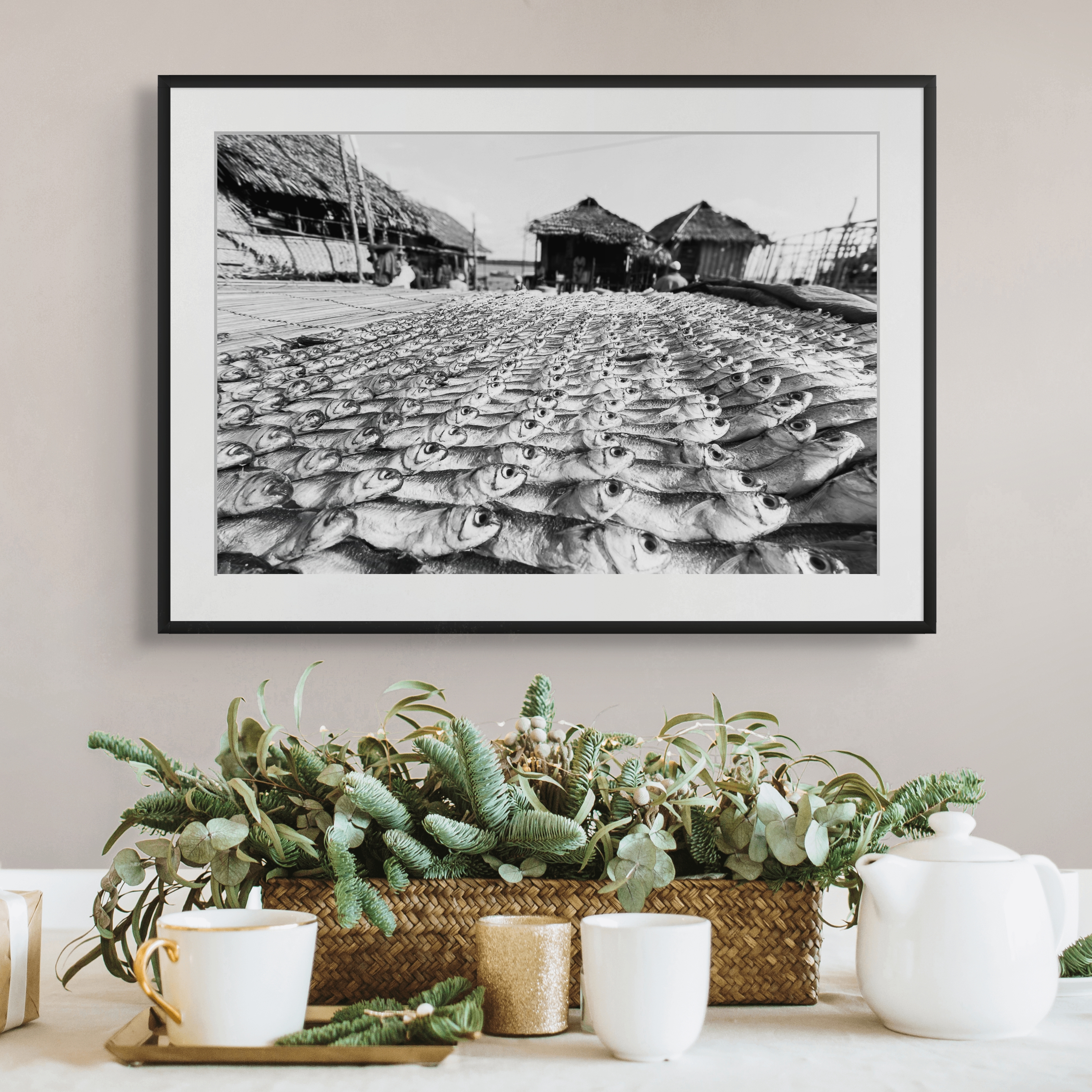 Coastal Fine Art Photography | Traditional Fishing Industry Documentary Marine Life Culture Black and White Print