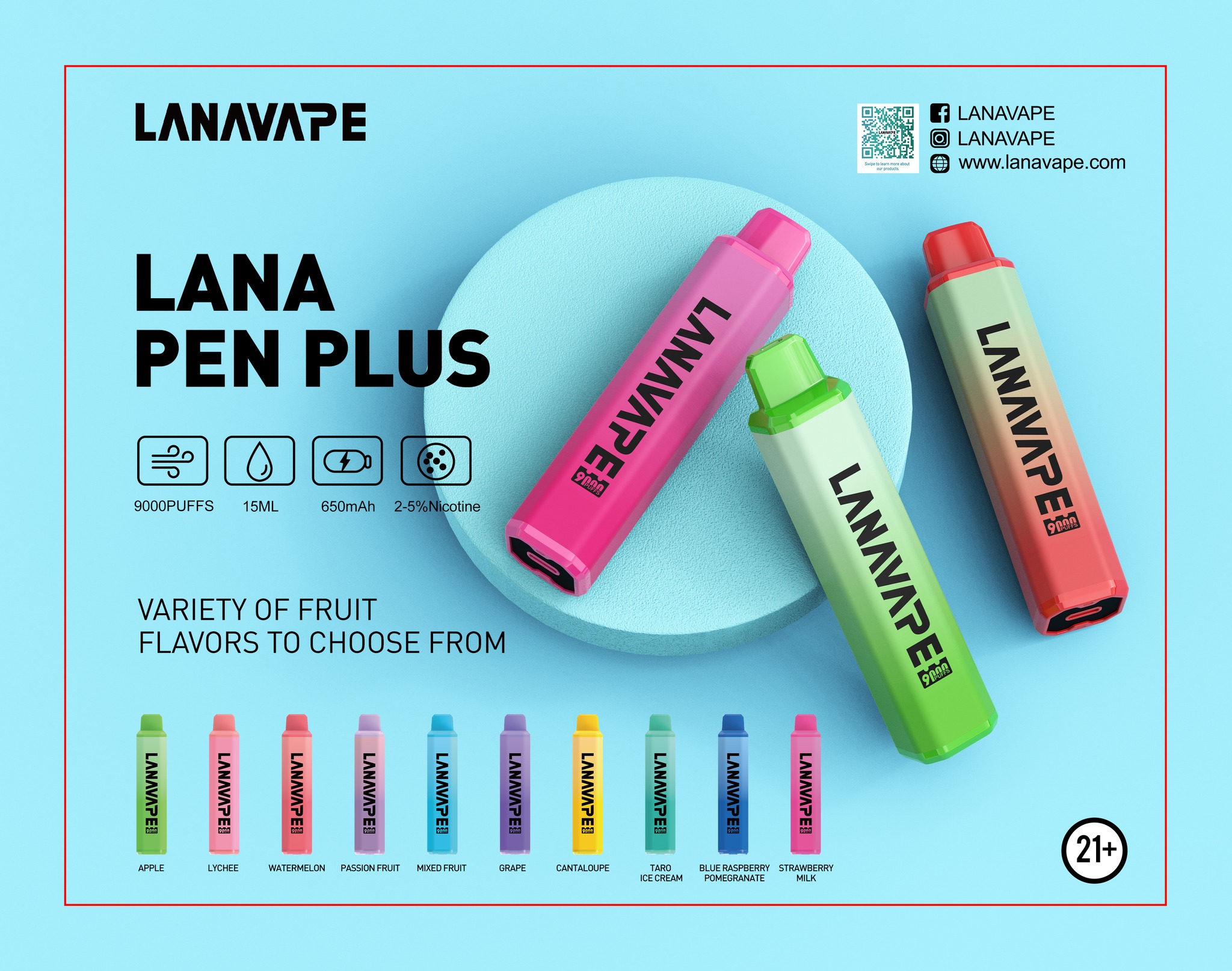 Lanapen plus 9000 Puff Disposable