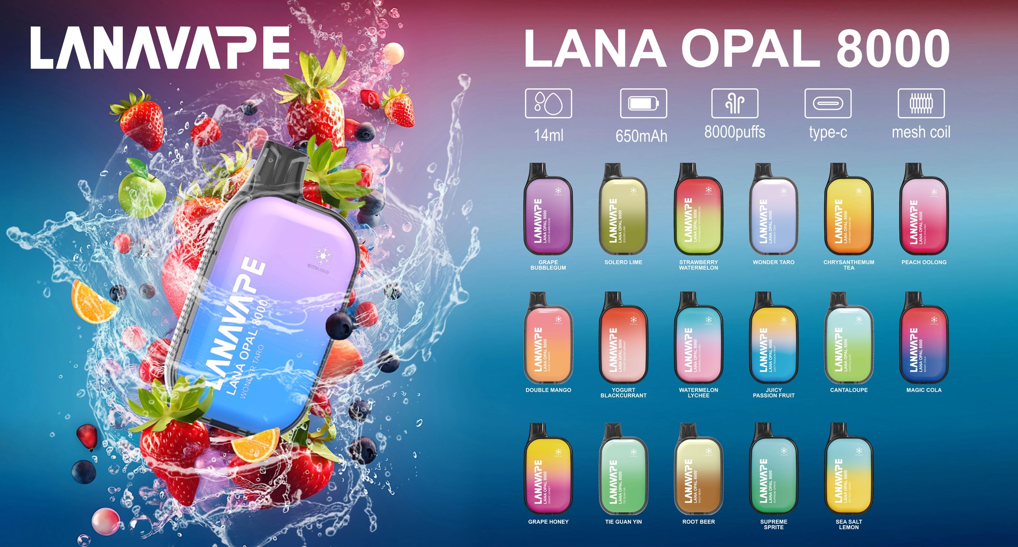 LANA OPAL 8000 Puff Disposable 