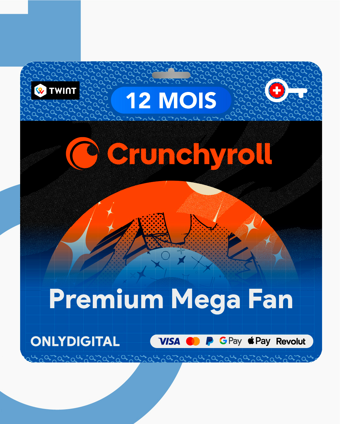 Crunchyroll Premium Mega Fan 12 Mois