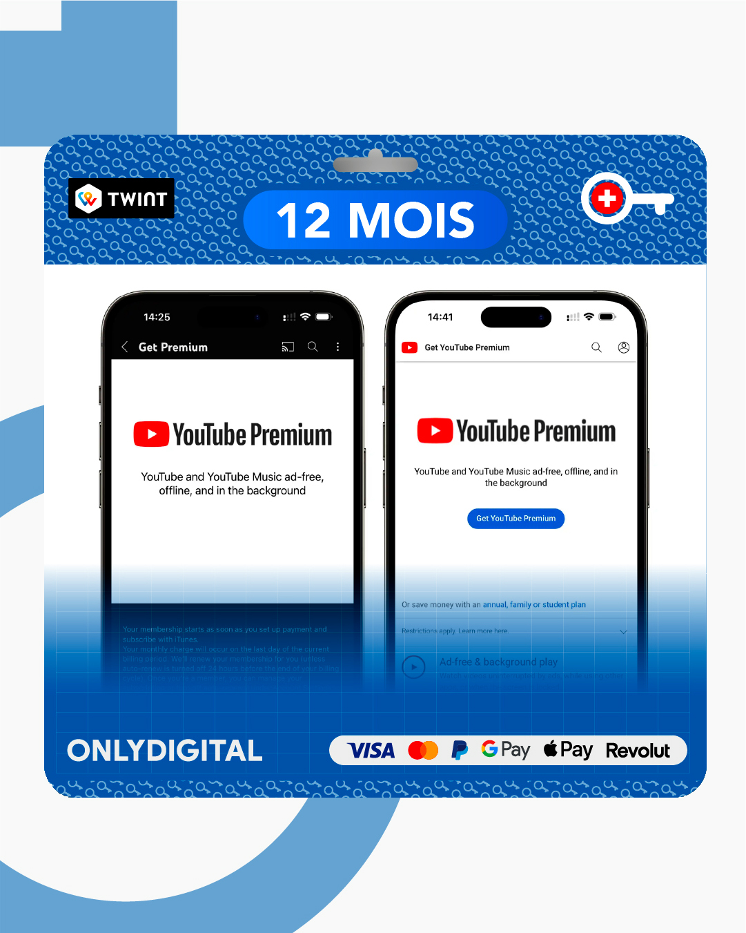 YouTube Premium - 12 Mois