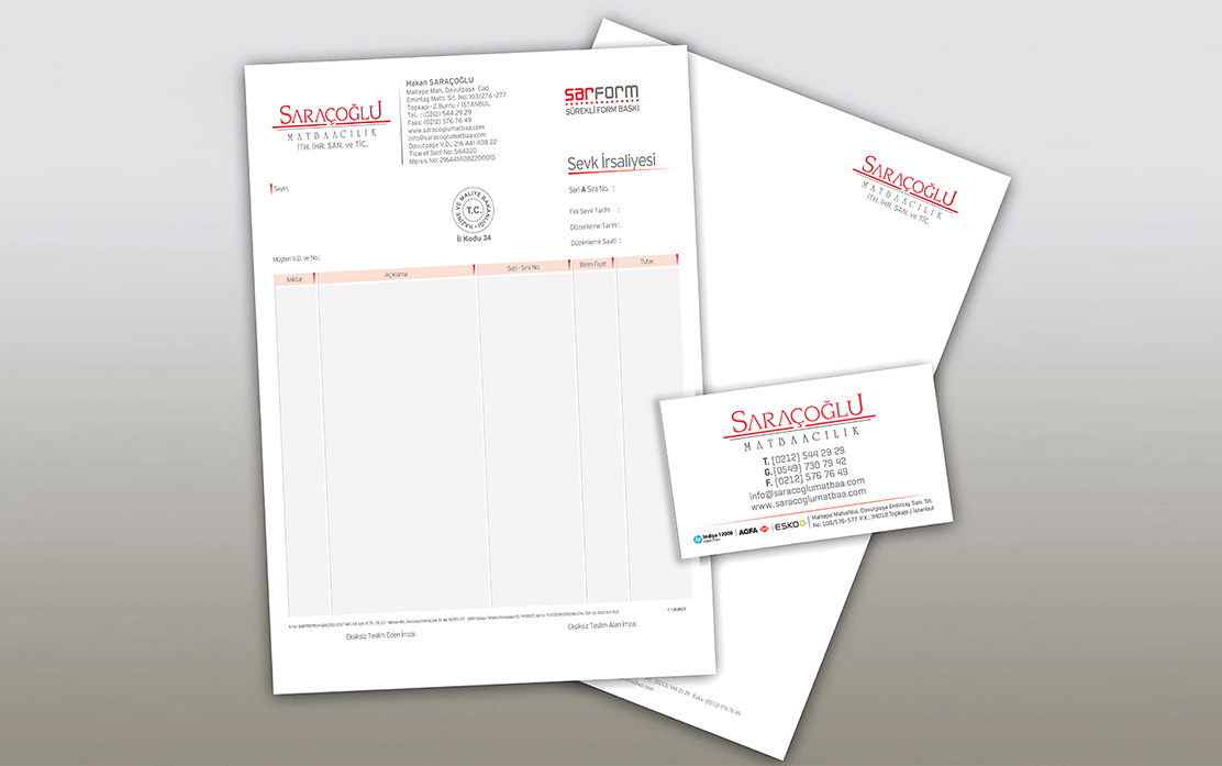 Anlaşmalı Matbaa Faturası