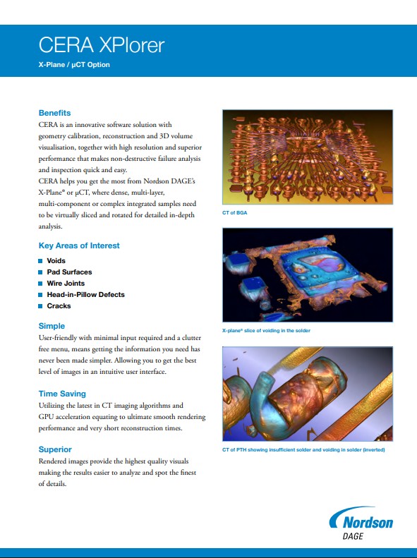 Brochures & Catalogs Nordson MXI Computerized Tomography (CT) Option