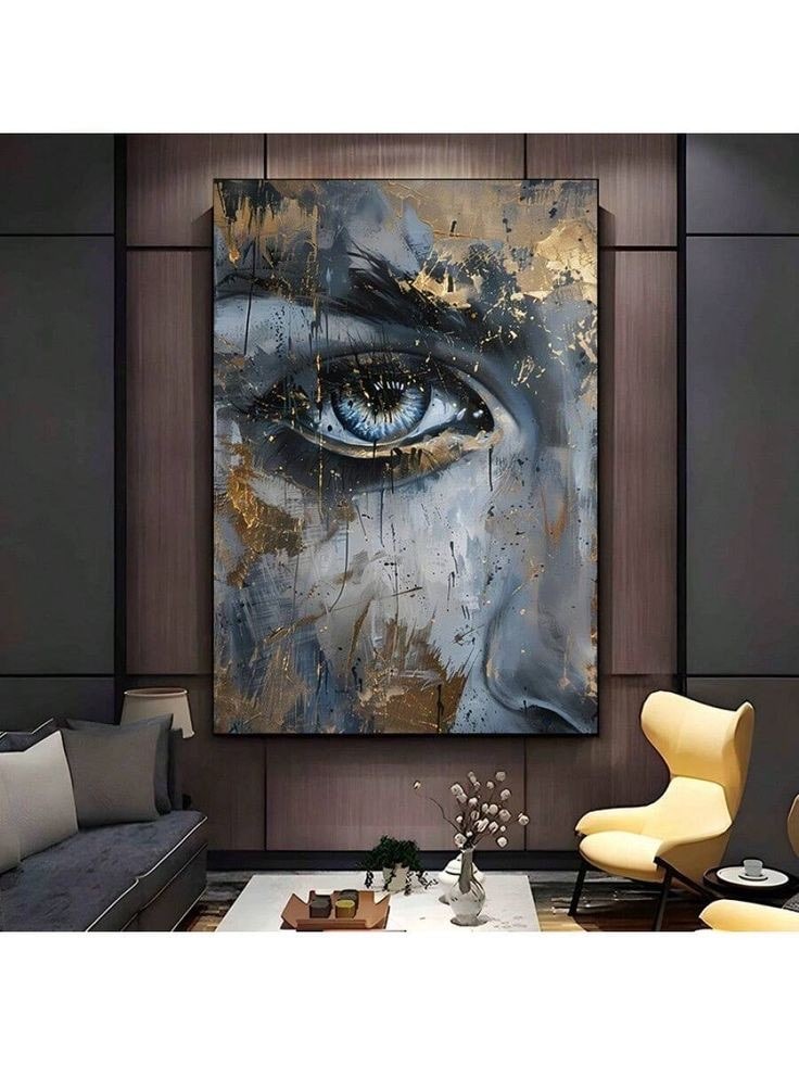 Abstract Eye Canvas Painting