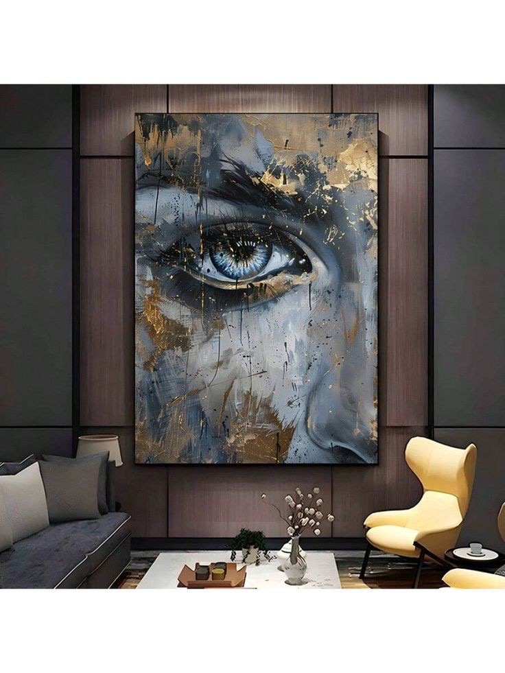 Abstract Eye Canvas Painting