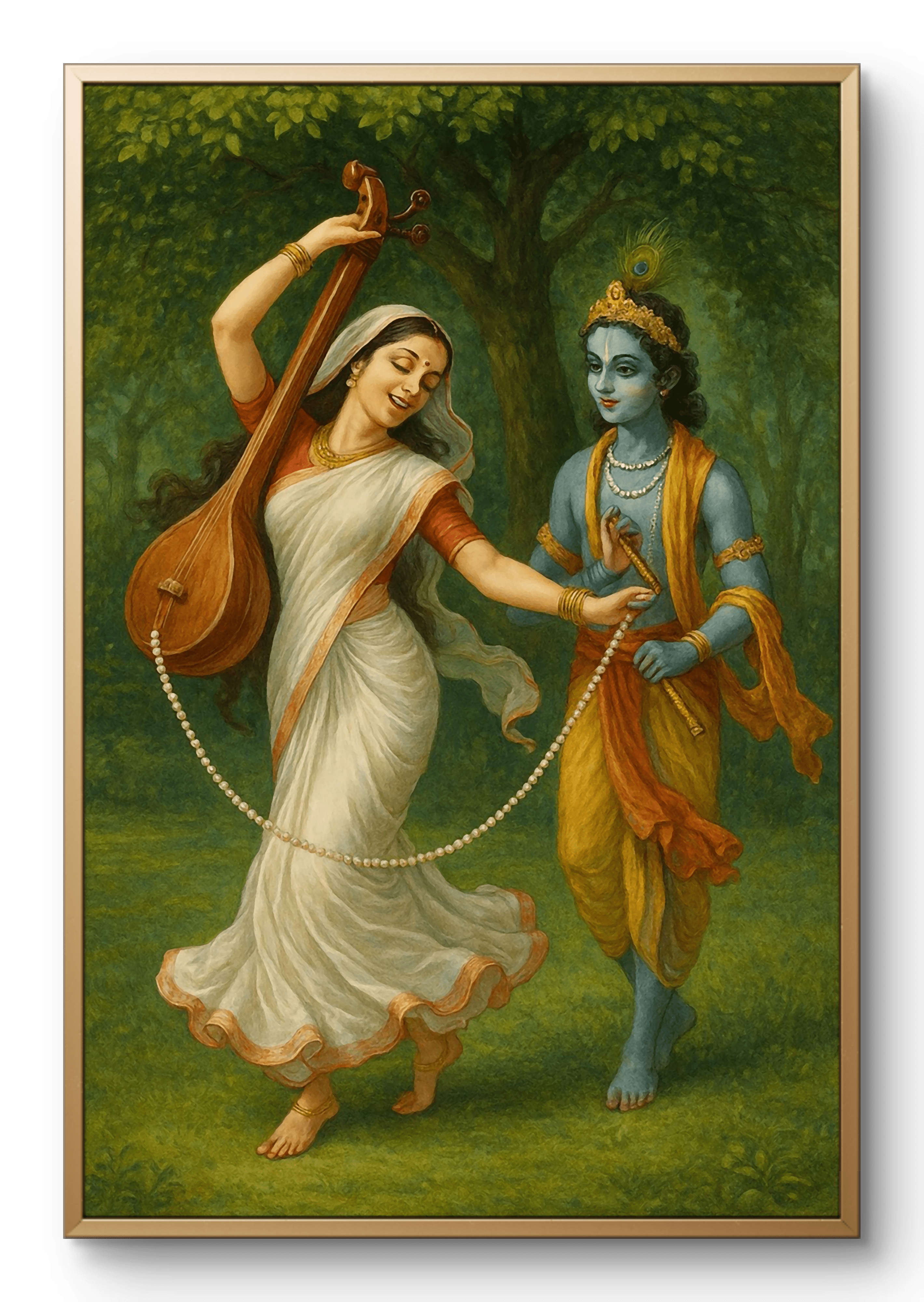 Shri Radha and Krishna Dancing
