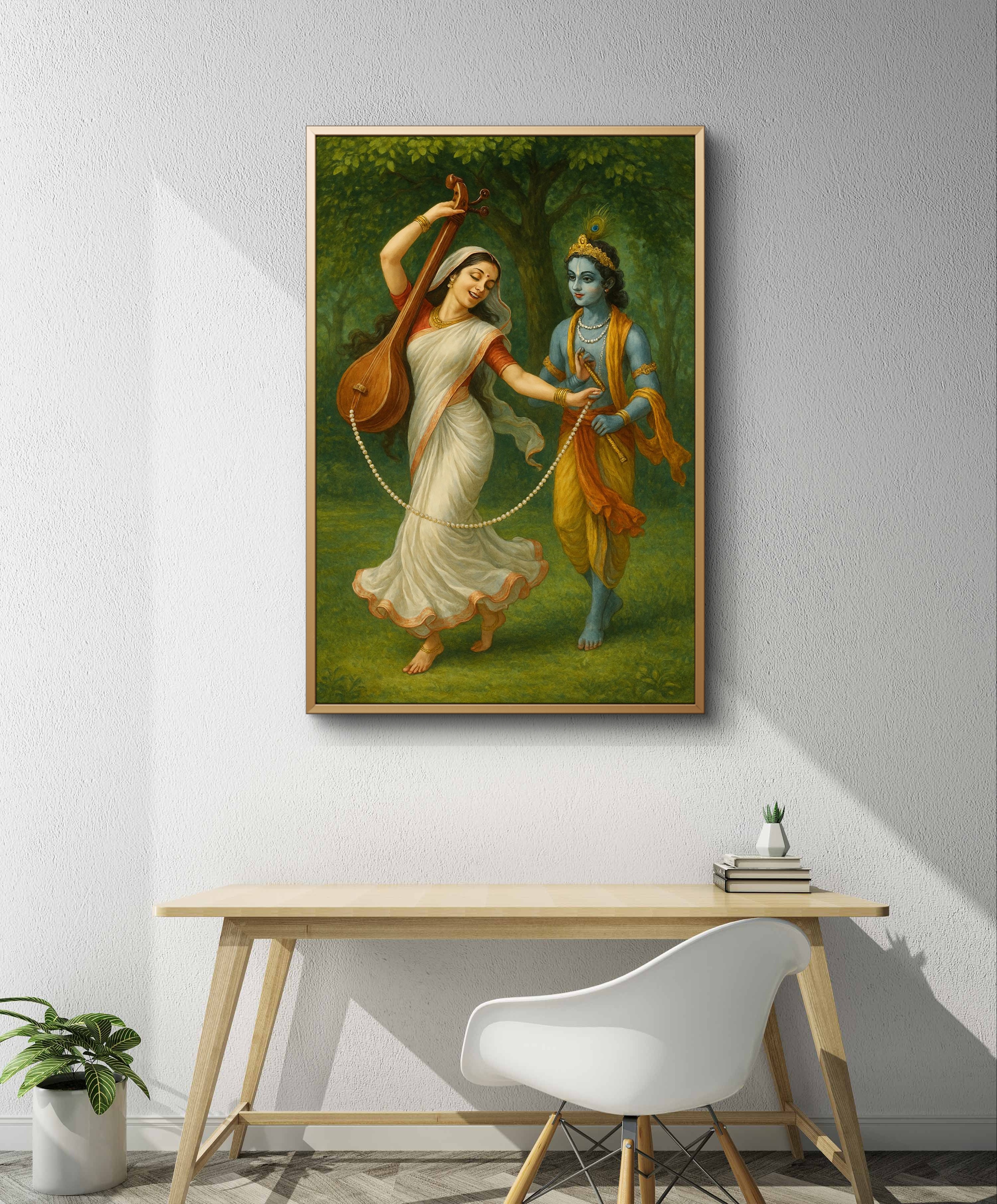 Shri Radha and Krishna Dancing