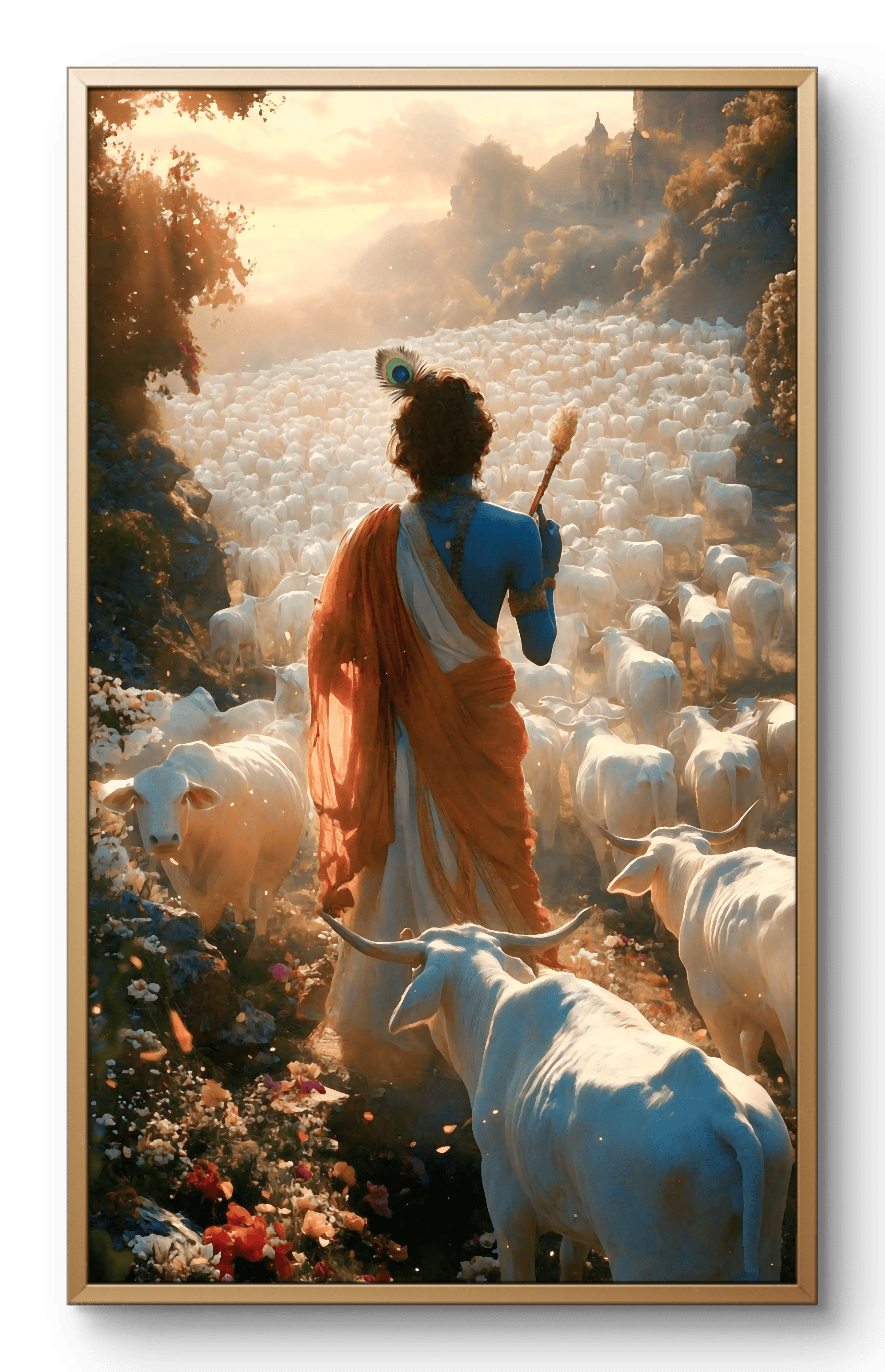 Shri Krishna and Cows