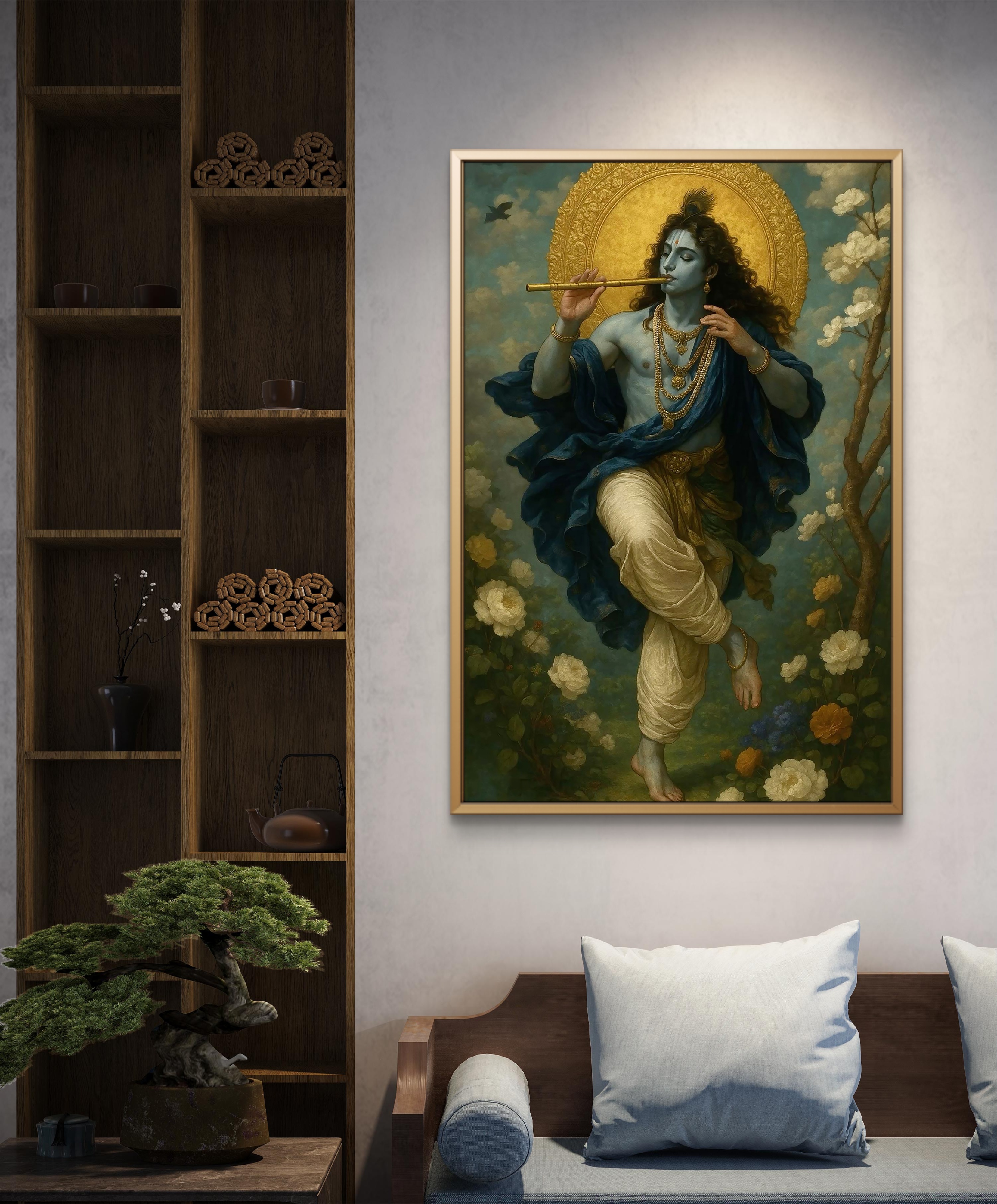 Shri Krishna playing the flute