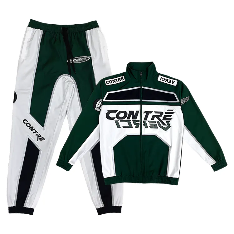 Green and White Tracksuit