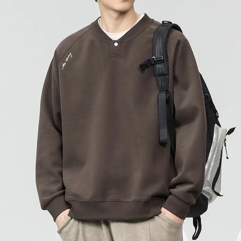 Casual Brown Sweatshirt